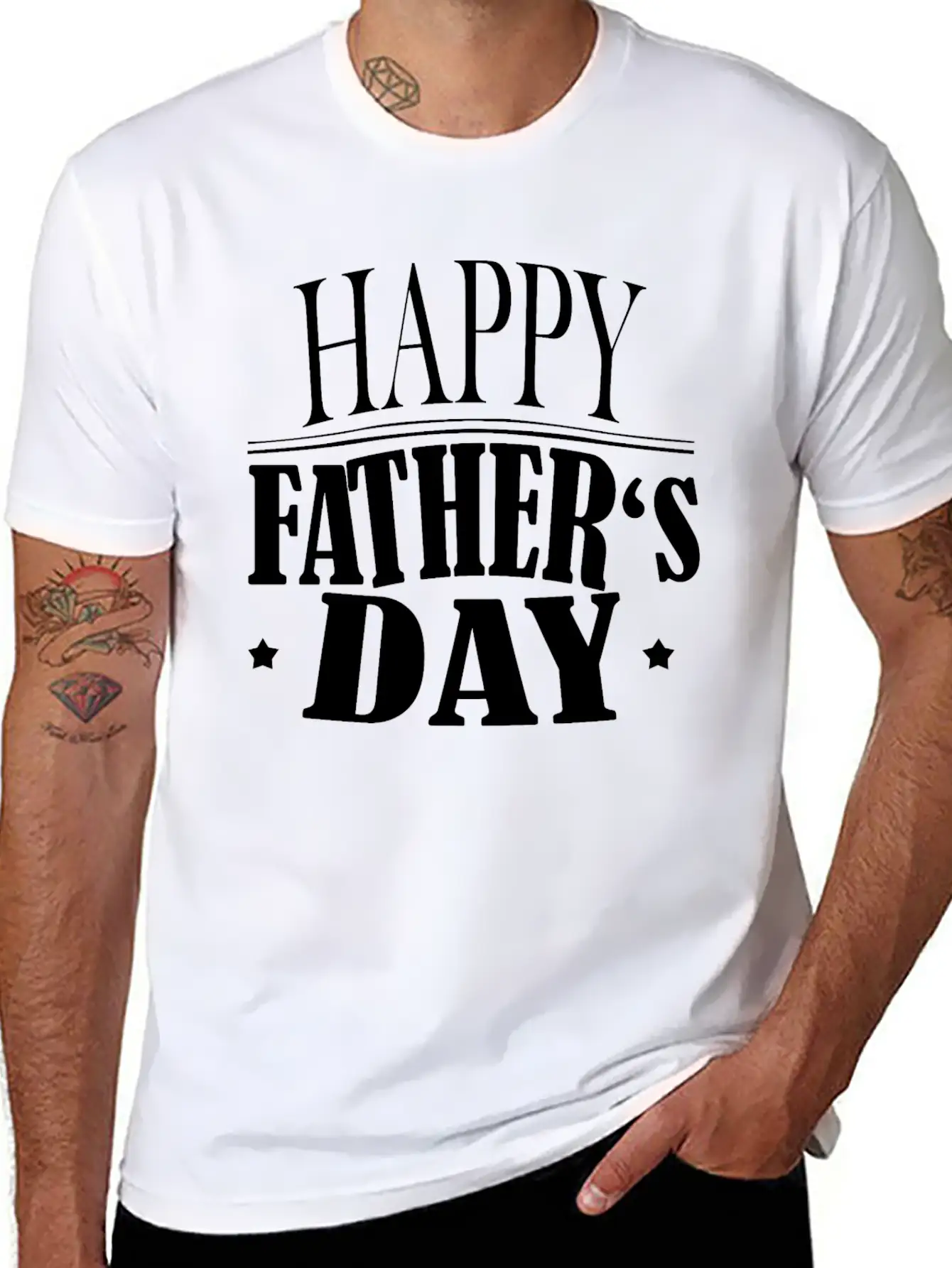 Happy Father Day Greeting Essential Unisex Summer Tee – Soft Cotton Casual Fit