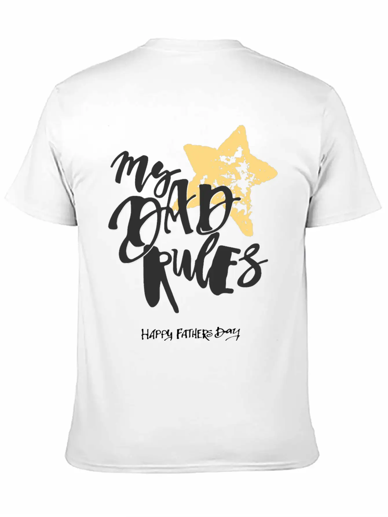 Happy Father's Day ( My Dad Rules ) Timeless Short Sleeve Tee – Comfy And Minimalist Design