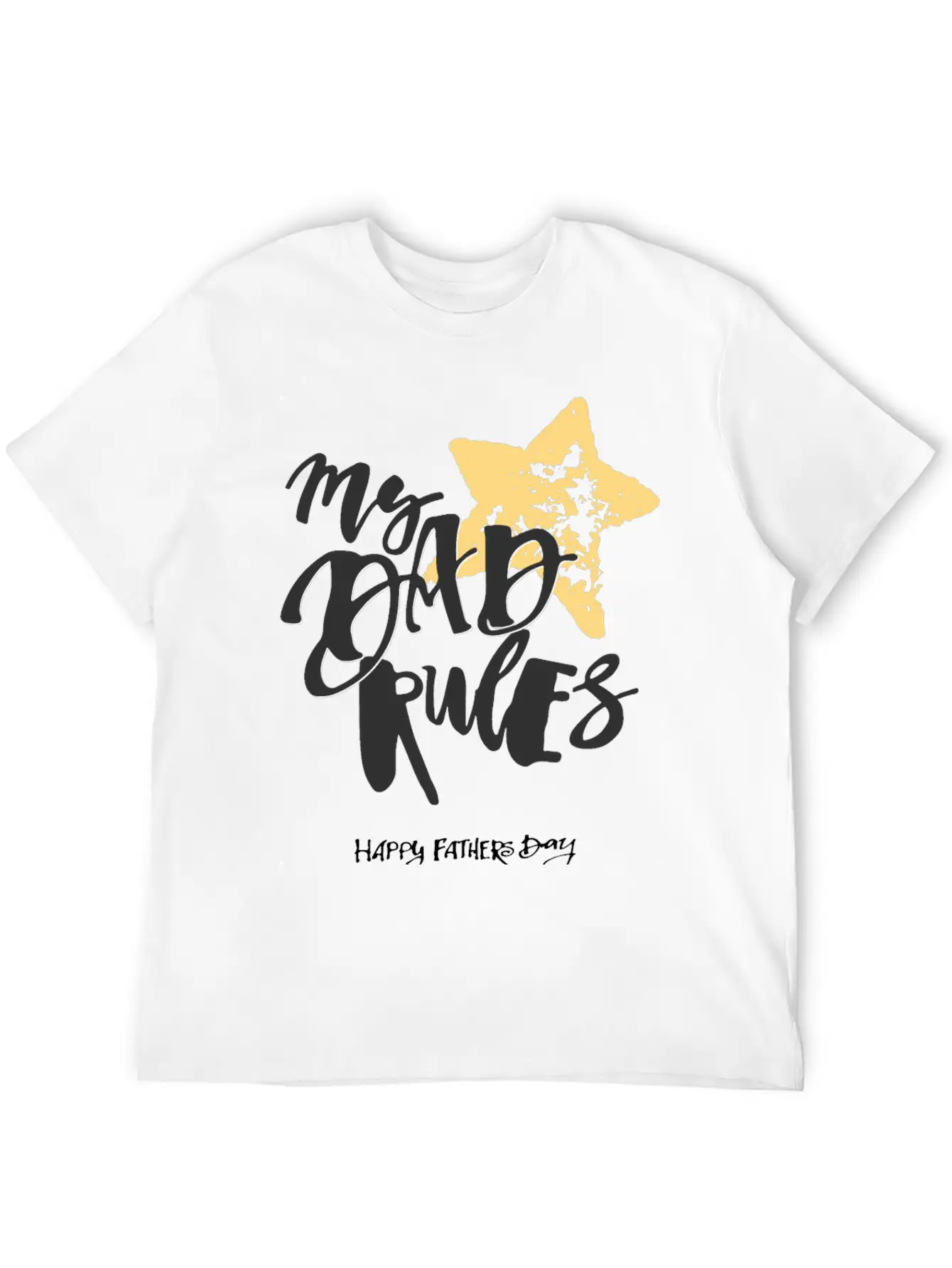 Happy Father's Day ( My Dad Rules ) Timeless Short Sleeve Tee – Comfy And Minimalist Design