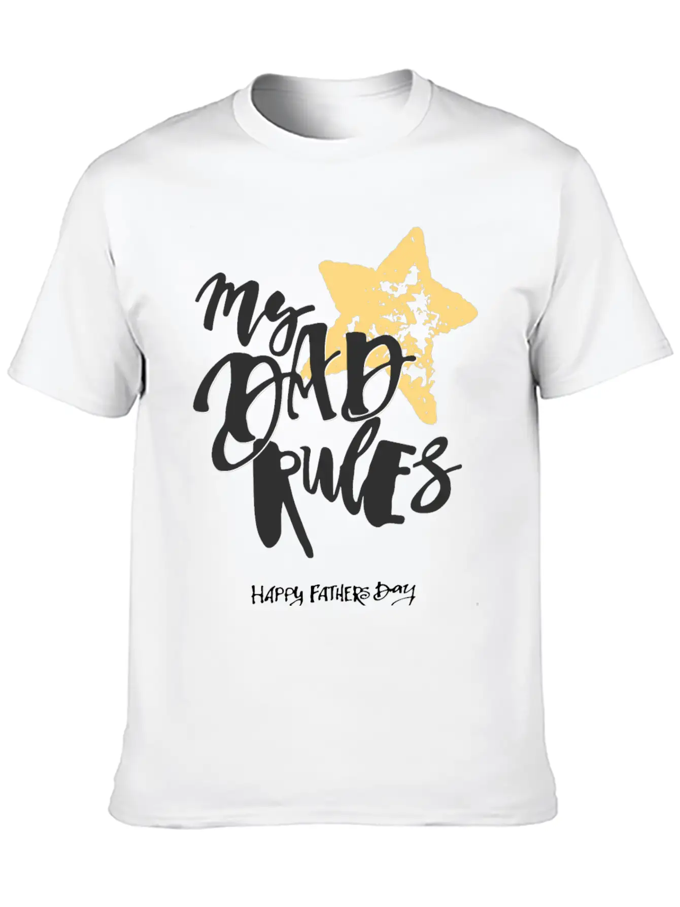 Happy Father's Day ( My Dad Rules ) Timeless Short Sleeve Tee – Comfy And Minimalist Design