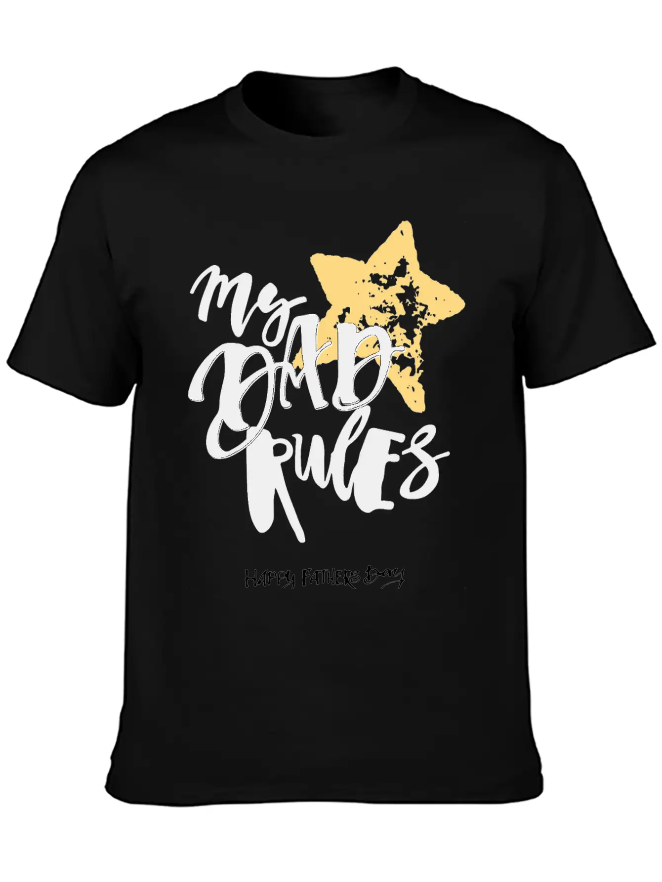 Happy Father's Day ( My Dad Rules ) Timeless Short Sleeve Tee – Comfy And Minimalist Design