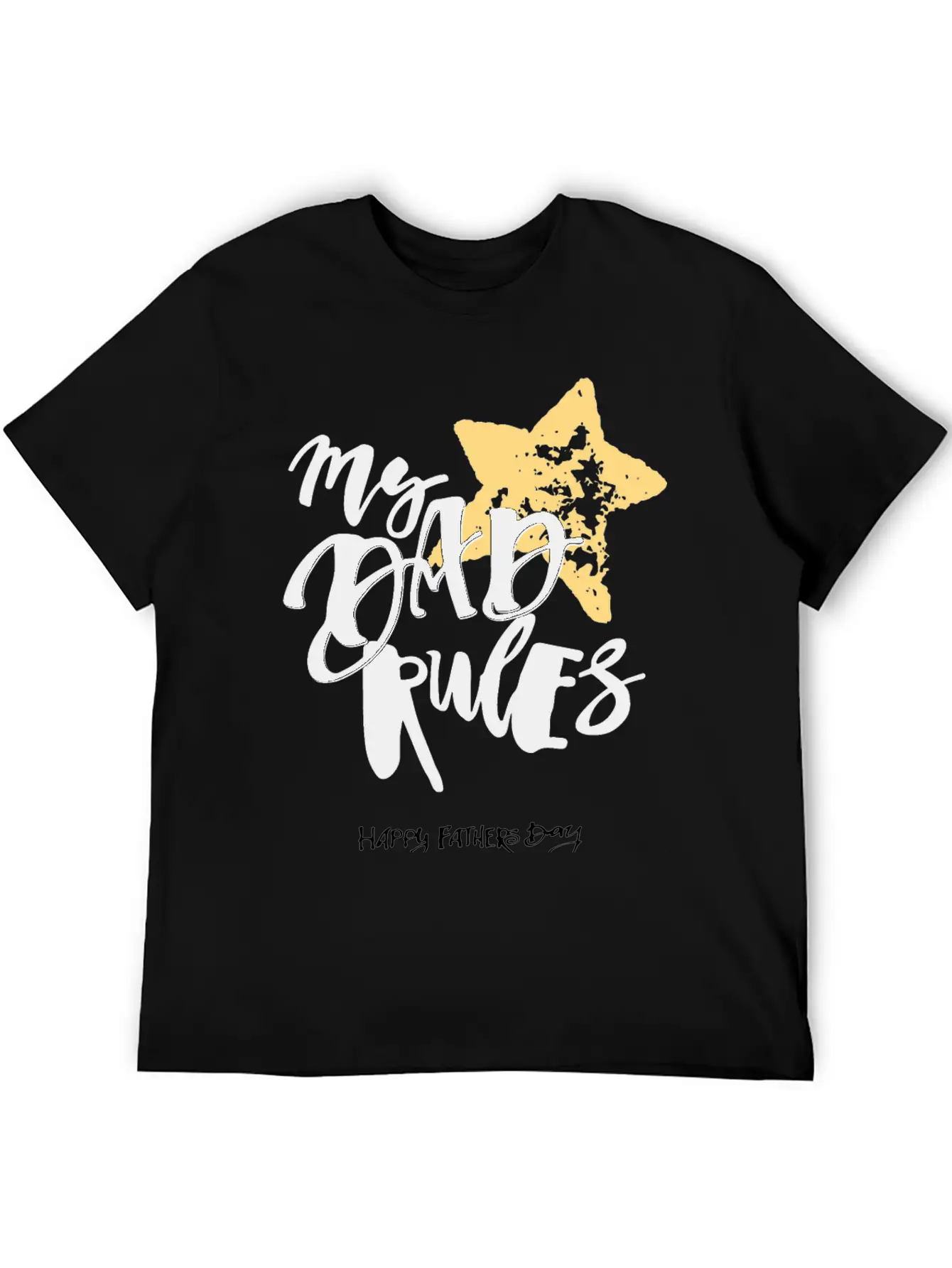 Happy Father's Day ( My Dad Rules ) Timeless Short Sleeve Tee – Comfy And Minimalist Design