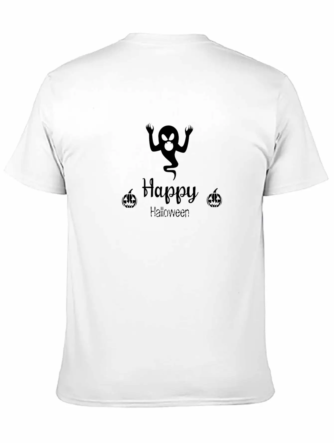 Happy Halloween Ghost Funny Nightmare Unisex Short Sleeve Soft Cotton T-Shirt – Casual Everyday Wear