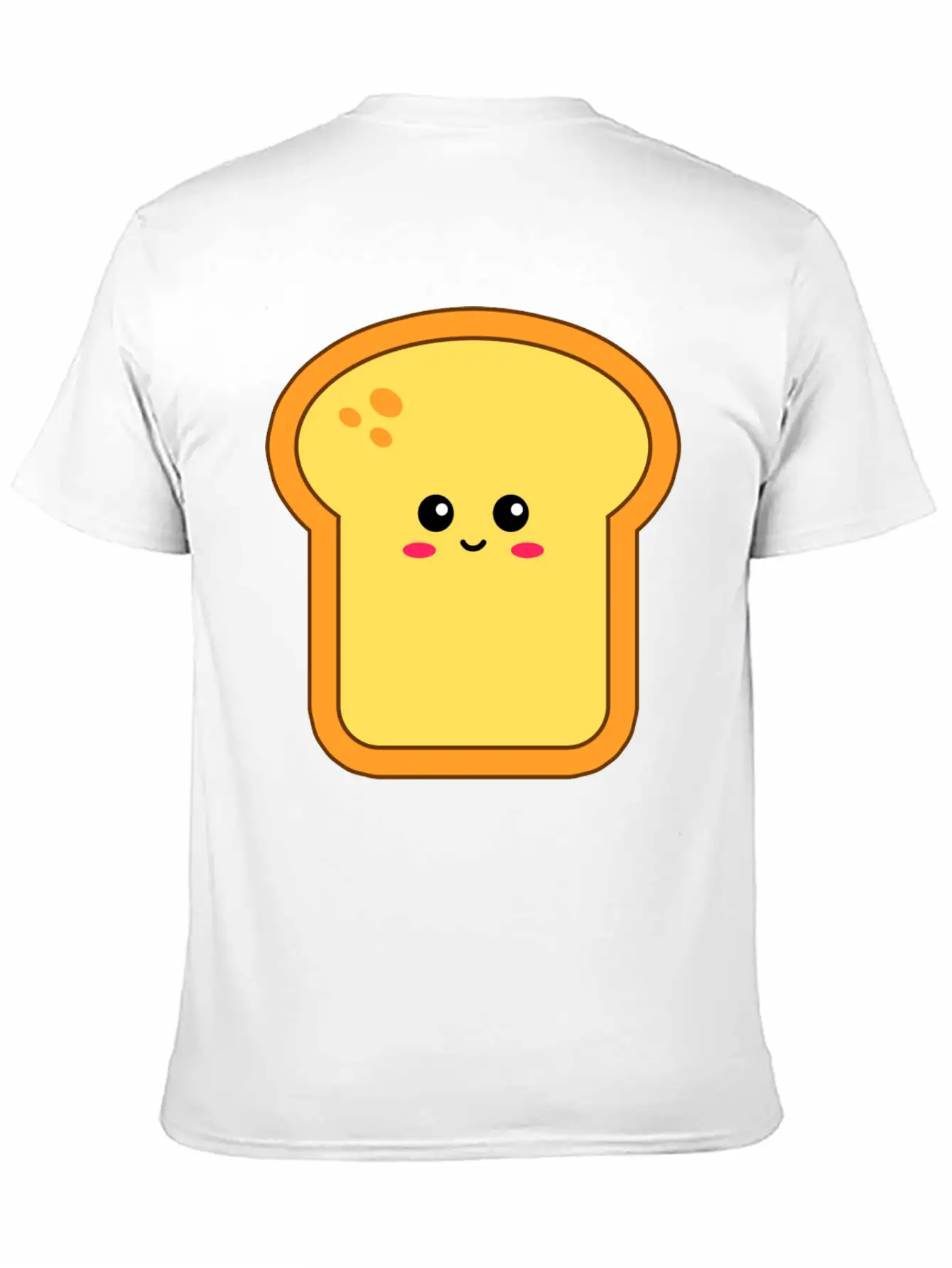 Happy Kawaii Bread Comfortable Minimalist Graphic Tee – Summer Style Essential