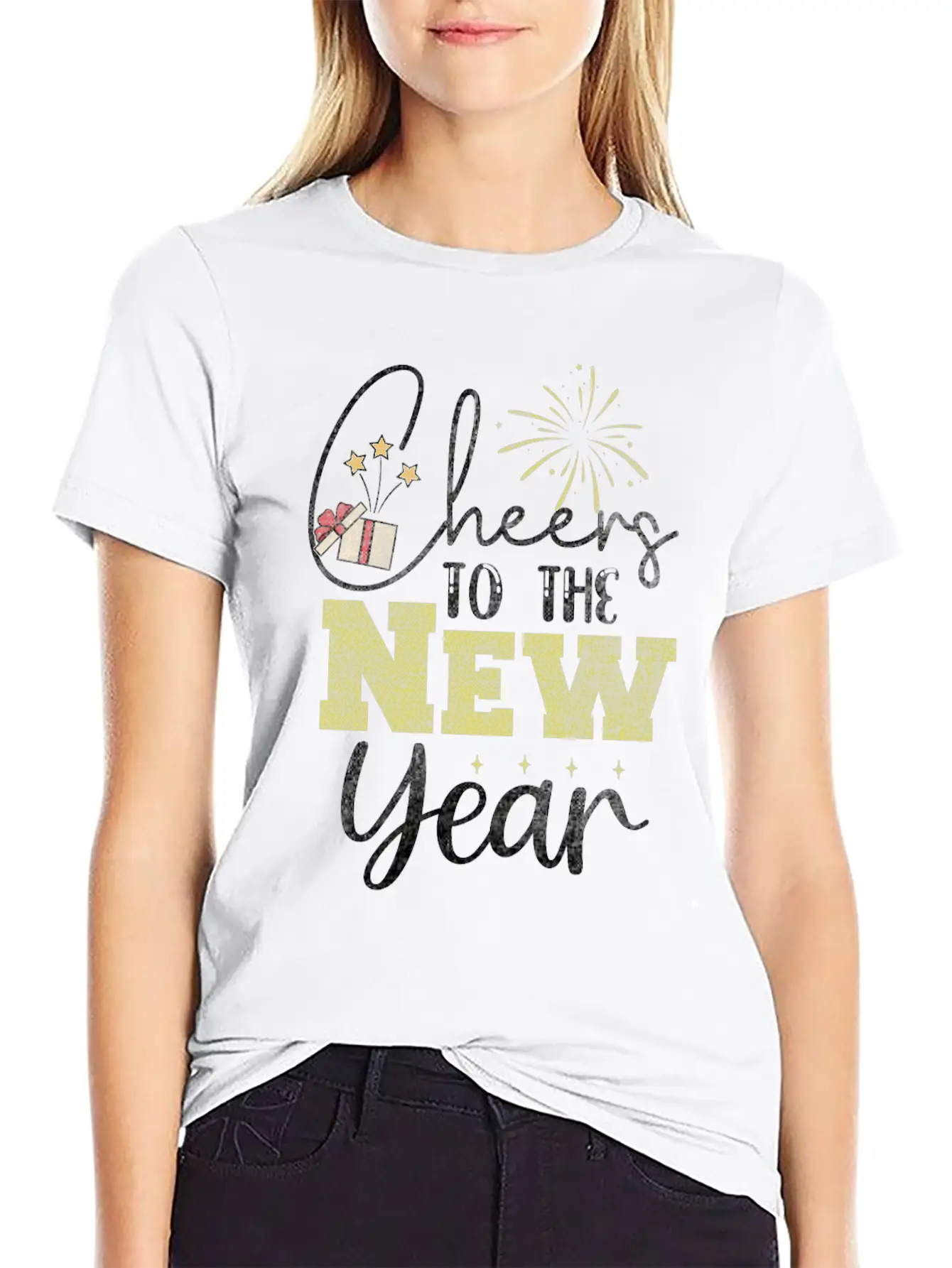 Happy New Year 2024, New Year's Eve Outfit Unisex Short Sleeve Soft Cotton T-Shirt – Casual Everyday Wear