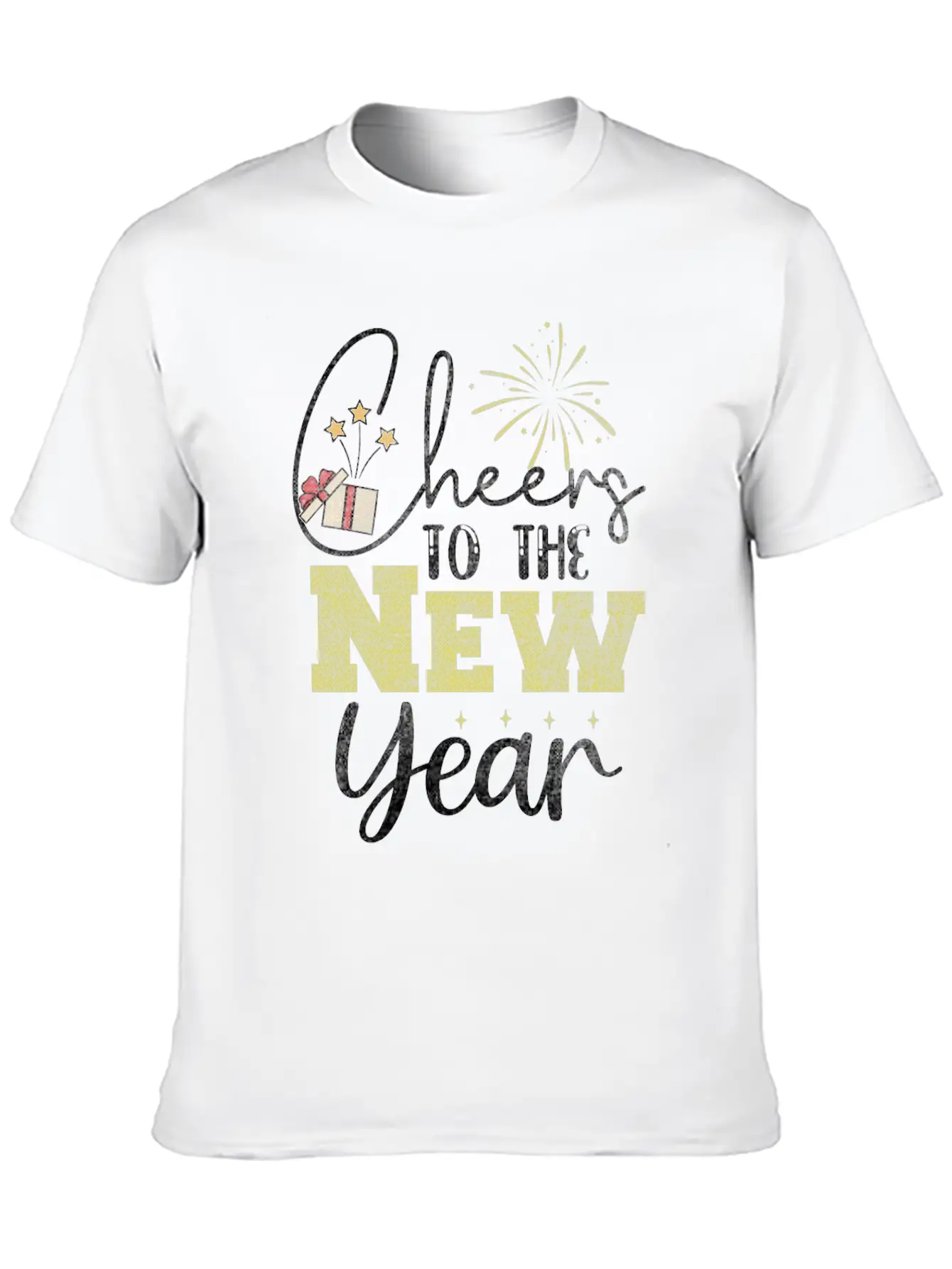 Happy New Year 2024, New Year's Eve Outfit Unisex Short Sleeve Soft Cotton T-Shirt – Casual Everyday Wear
