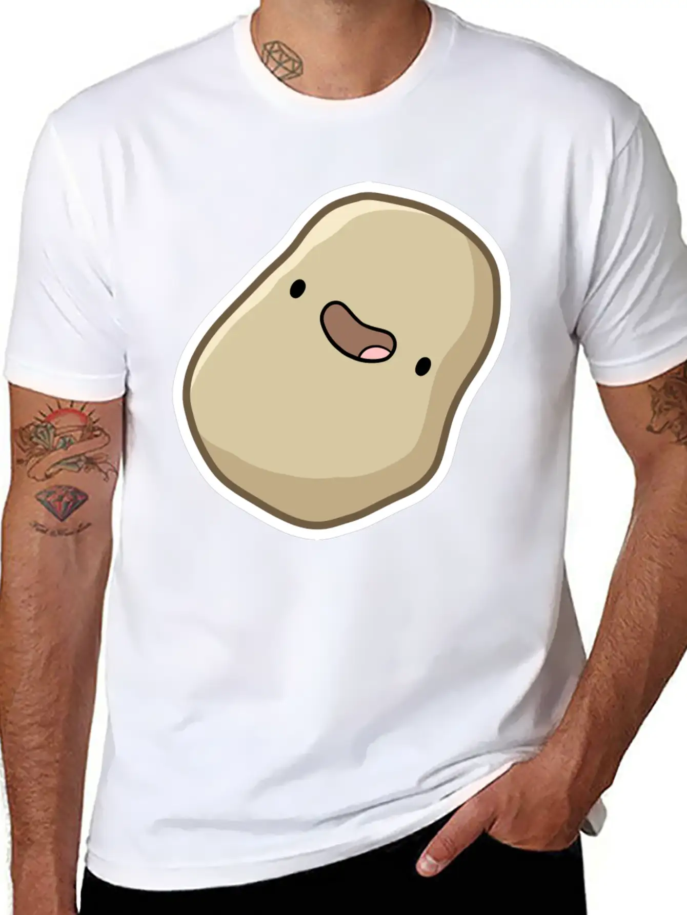 Happy Potato Stylish Everyday T-Shirt – Unisex Basic Cotton Tee