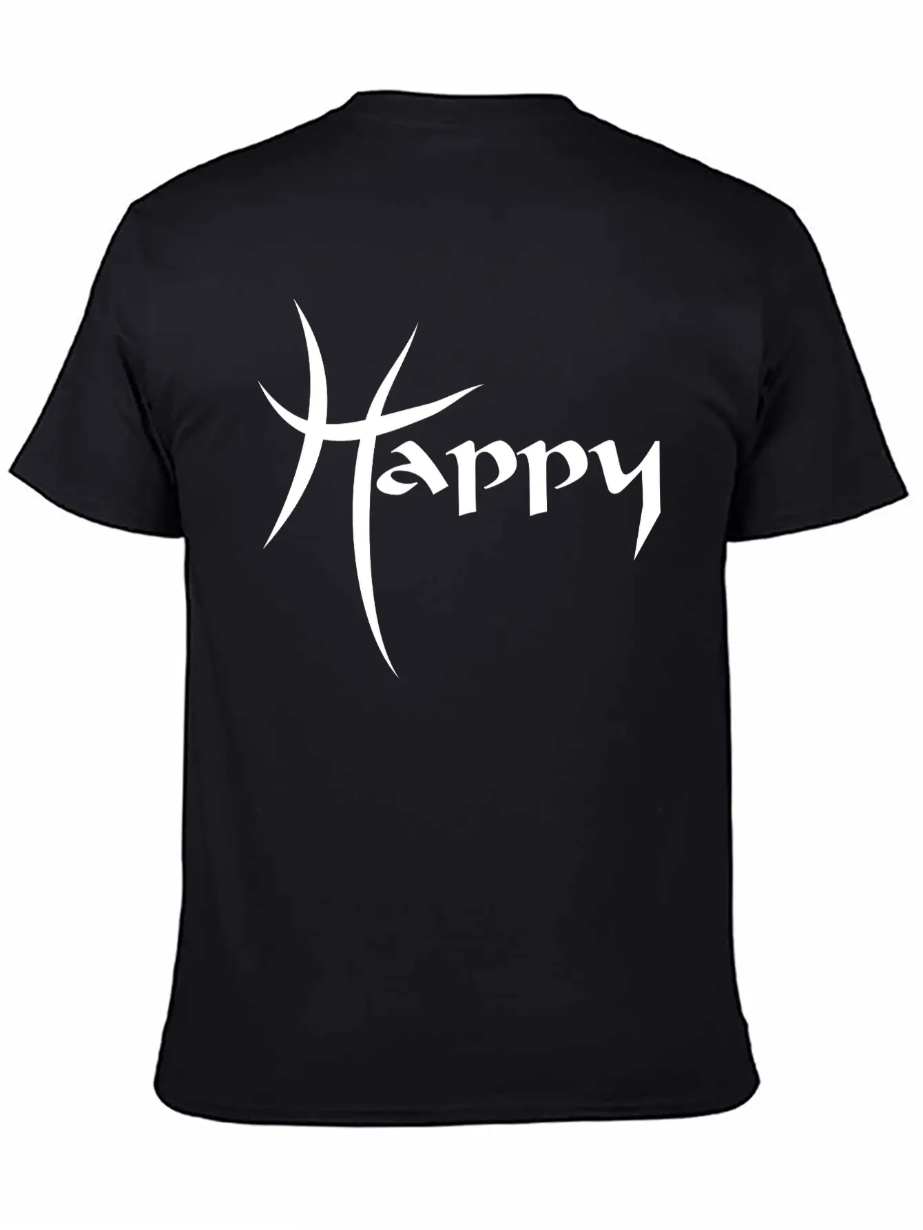 Happy Unisex Short Sleeve Soft Cotton T-Shirt – Casual Everyday Wear