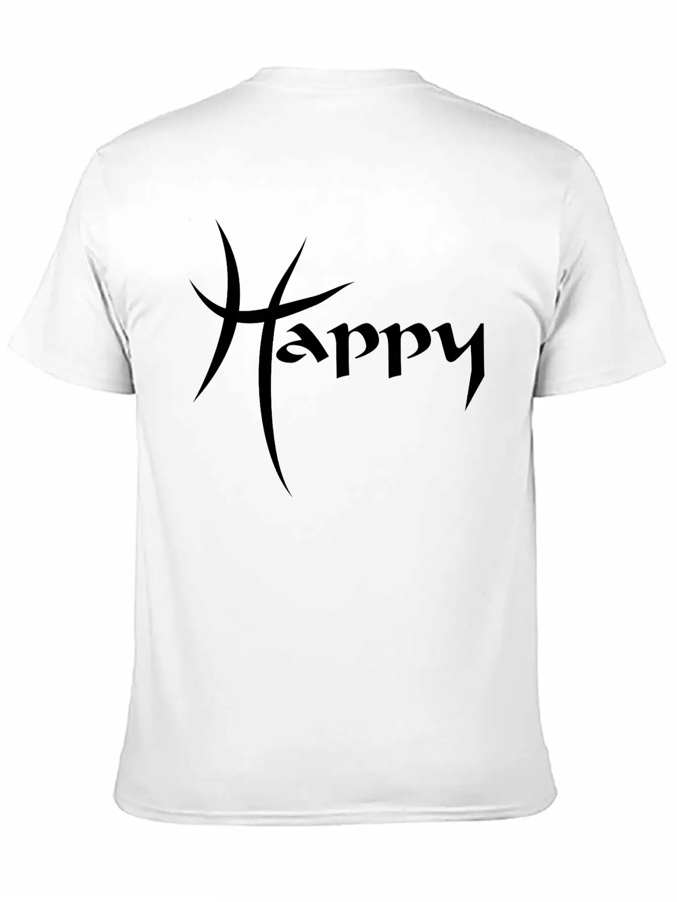 Happy Unisex Short Sleeve Soft Cotton T-Shirt – Casual Everyday Wear