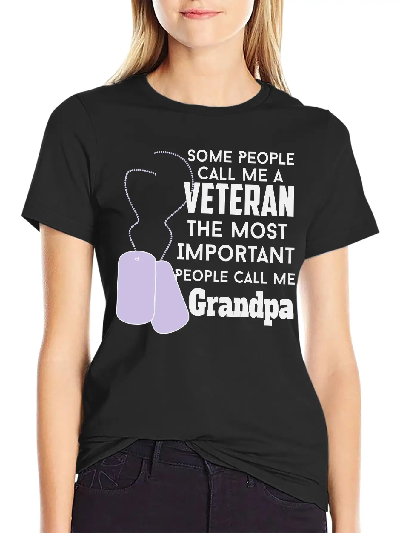 Happy Veteran Grandpa Unisex Short Sleeve Soft Cotton T-Shirt – Casual Everyday Wear