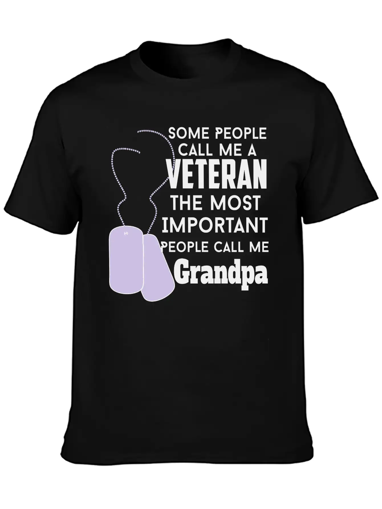 Happy Veteran Grandpa Unisex Short Sleeve Soft Cotton T-Shirt – Casual Everyday Wear