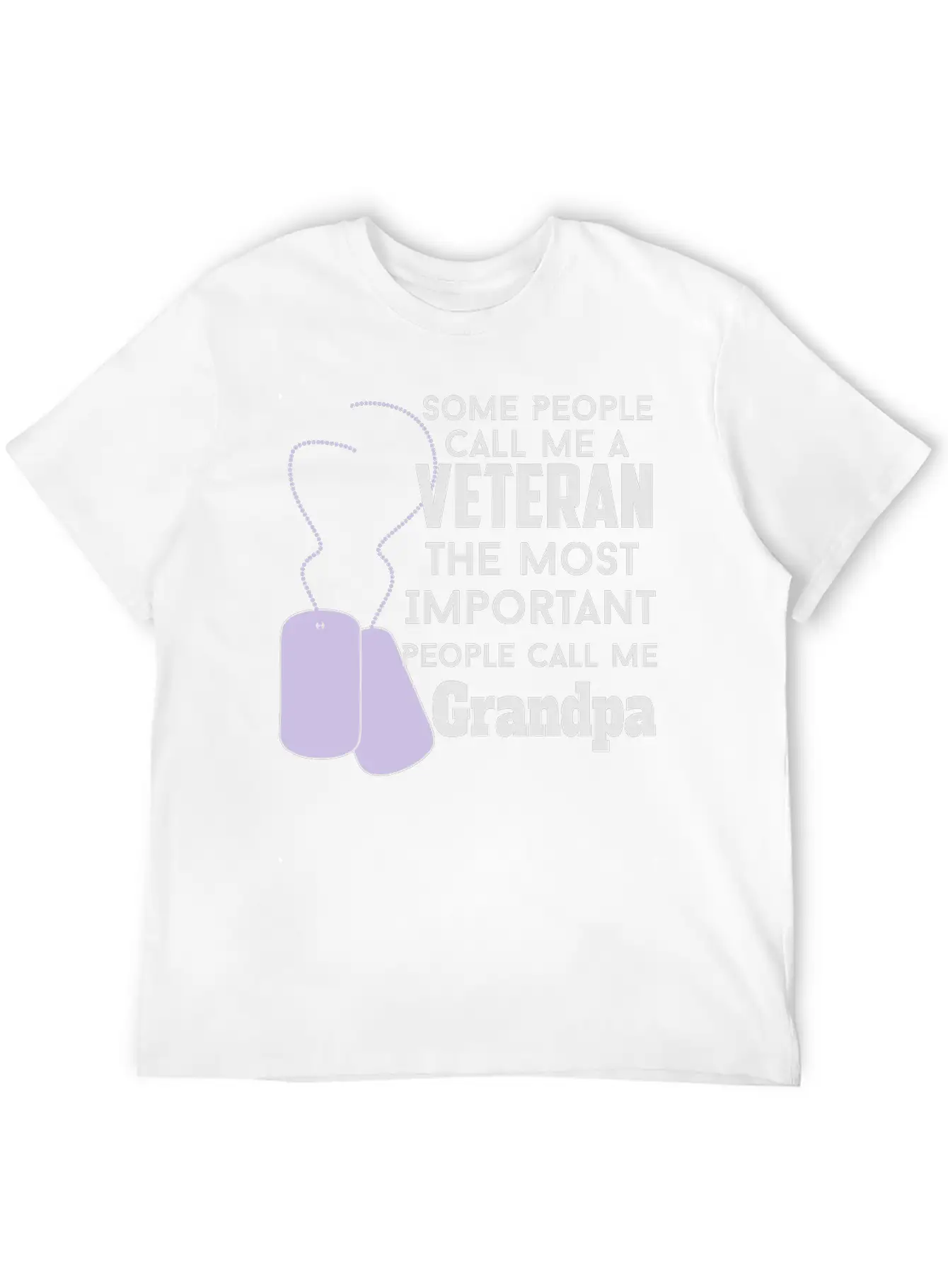Happy Veteran Grandpa Unisex Short Sleeve Soft Cotton T-Shirt – Casual Everyday Wear