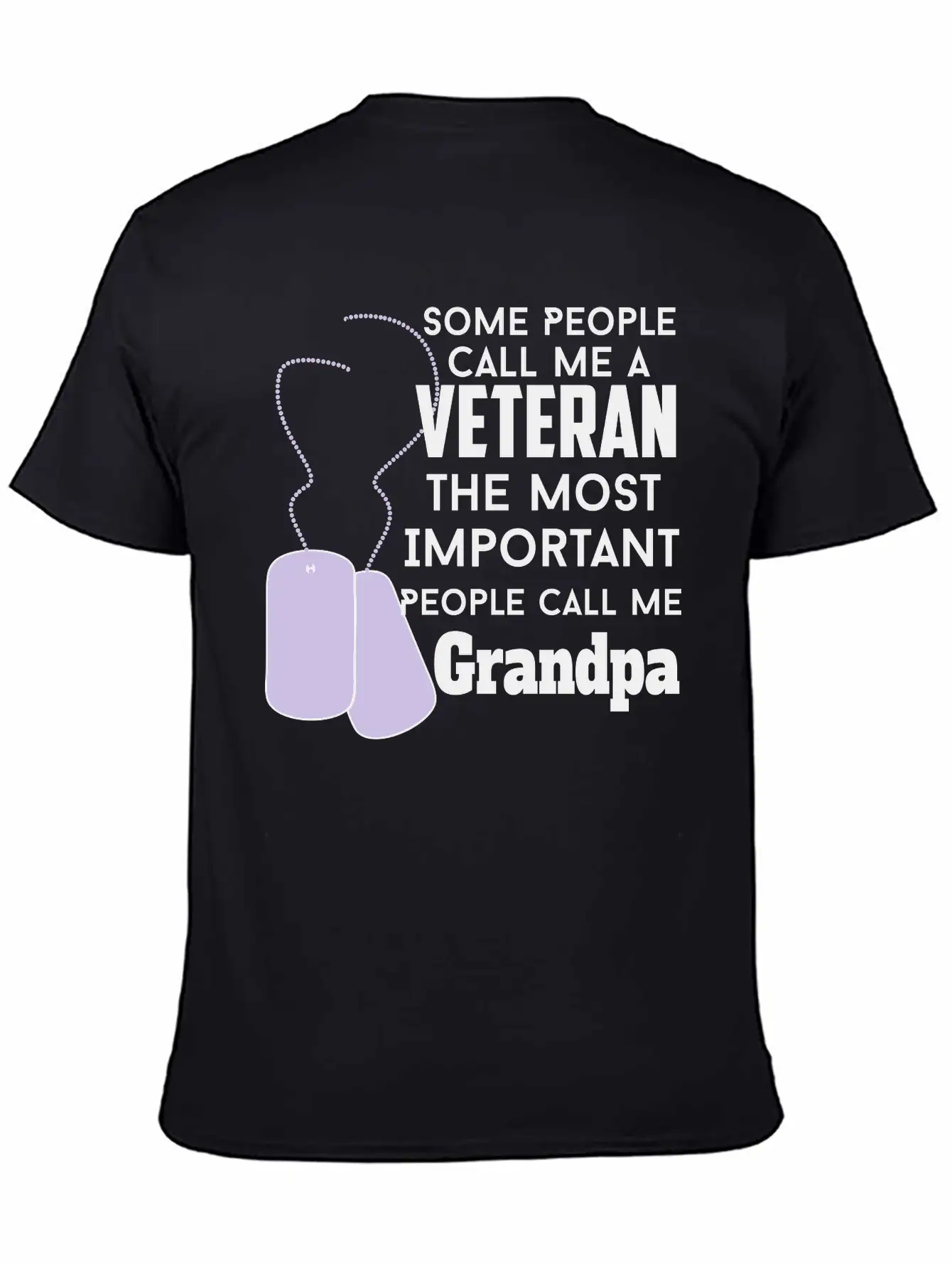 Happy Veteran Grandpa Unisex Short Sleeve Soft Cotton T-Shirt – Casual Everyday Wear