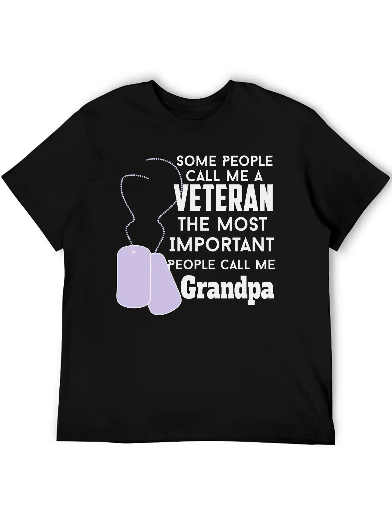 Happy Veteran Grandpa Unisex Short Sleeve Soft Cotton T-Shirt – Casual Everyday Wear