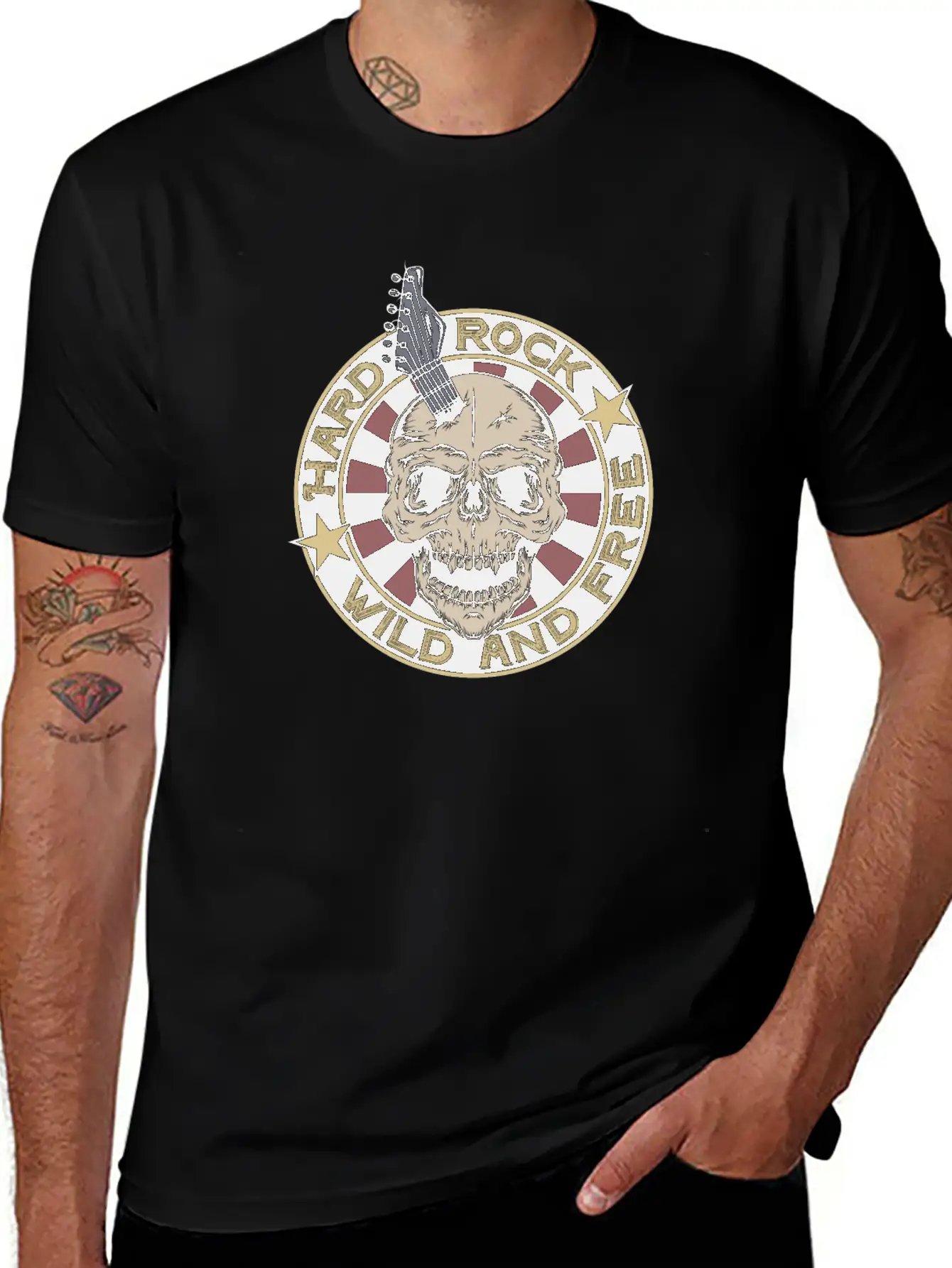 Hard Rock Music Festival Wild And Free Heavy Metal Unisex Short Sleeve Soft Cotton T-Shirt – Casual Everyday Wear