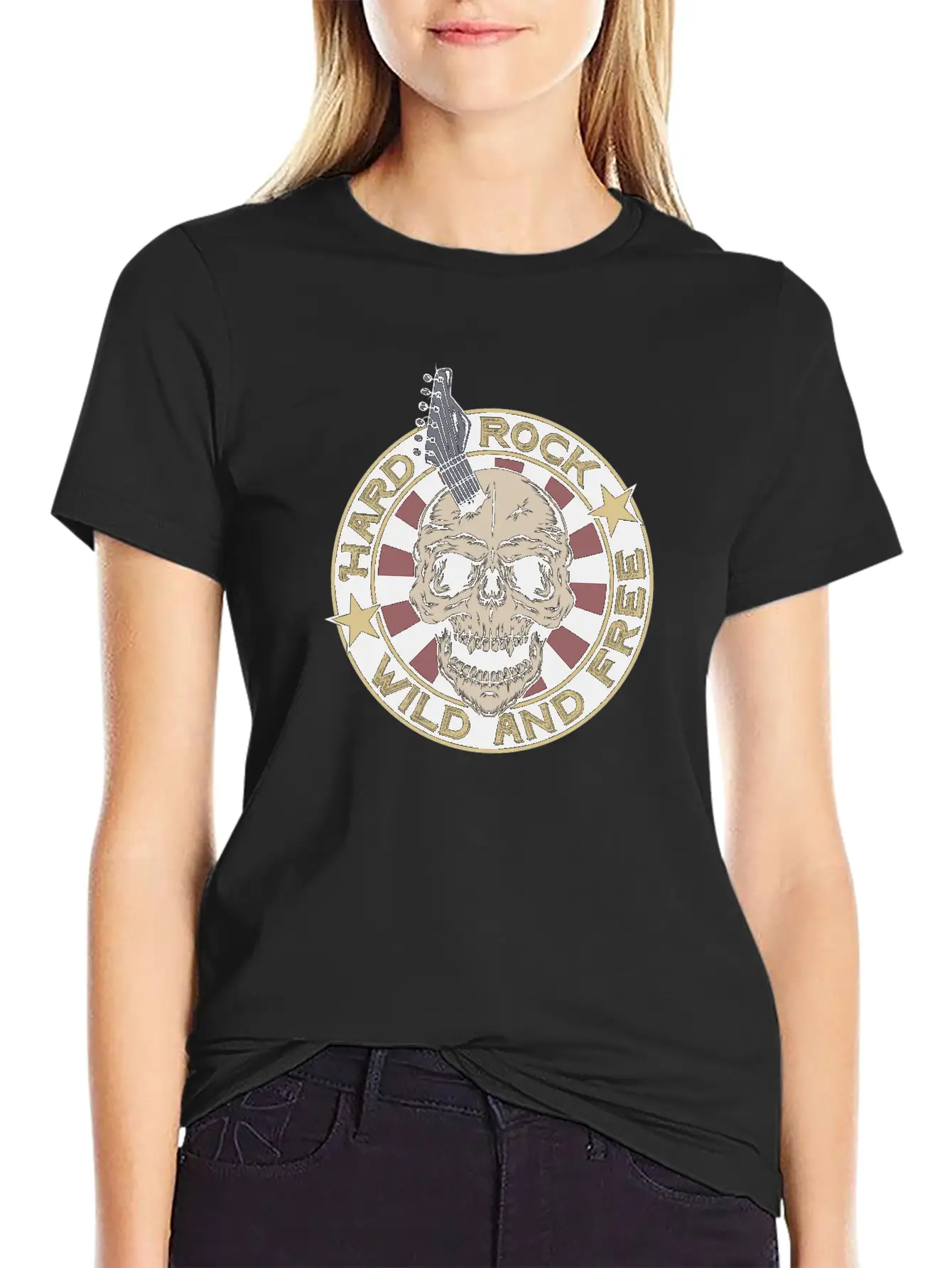 Hard Rock Music Festival Wild And Free Heavy Metal Unisex Short Sleeve Soft Cotton T-Shirt – Casual Everyday Wear