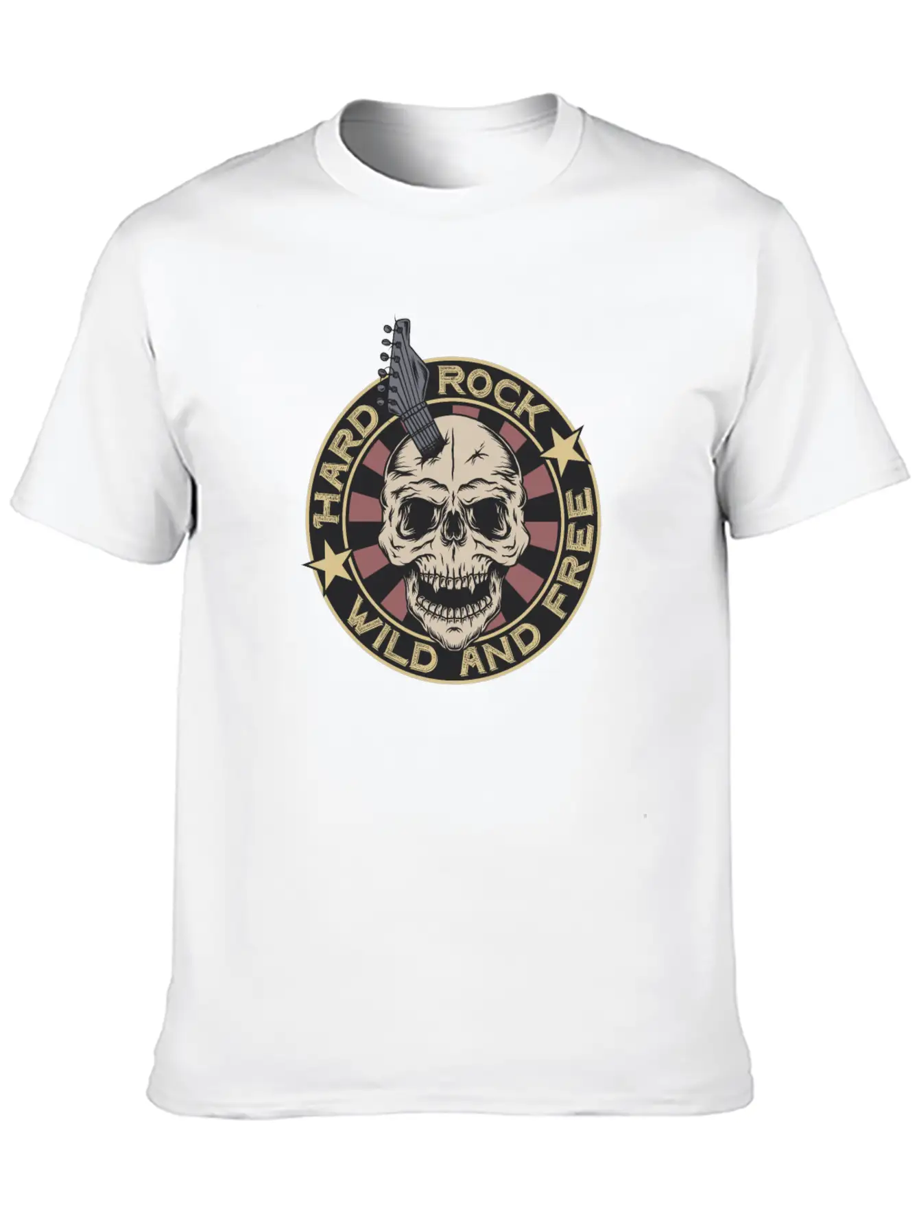 Hard Rock Music Festival Wild And Free Heavy Metal Unisex Short Sleeve Soft Cotton T-Shirt – Casual Everyday Wear