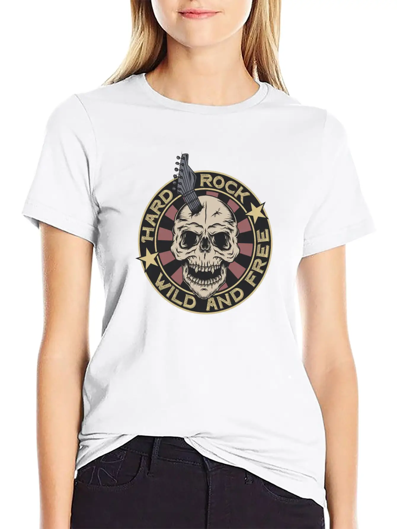 Hard Rock Music Festival Wild And Free Heavy Metal Unisex Short Sleeve Soft Cotton T-Shirt – Casual Everyday Wear