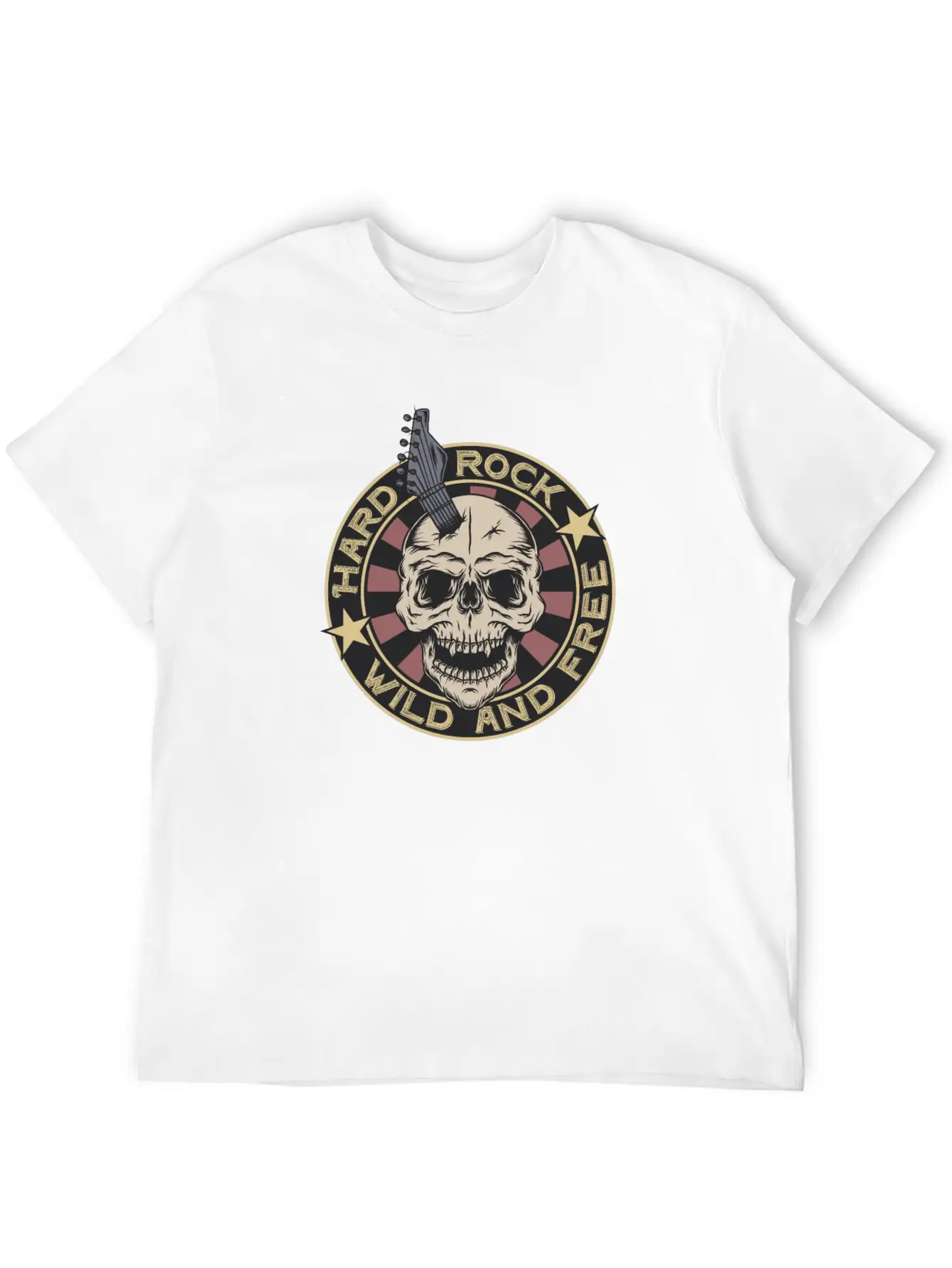 Hard Rock Music Festival Wild And Free Heavy Metal Unisex Short Sleeve Soft Cotton T-Shirt – Casual Everyday Wear