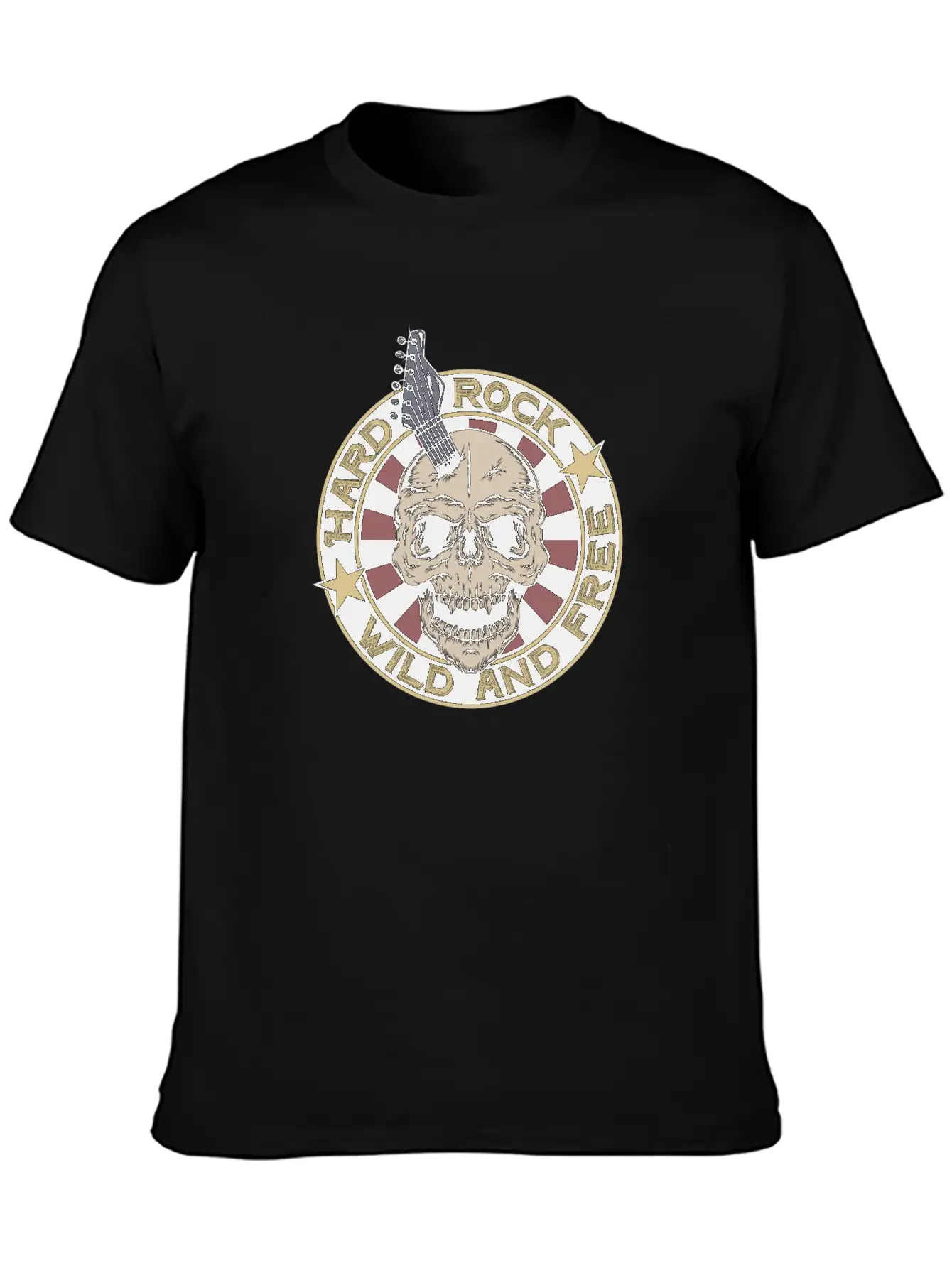 Hard Rock Music Festival Wild And Free Heavy Metal Unisex Short Sleeve Soft Cotton T-Shirt – Casual Everyday Wear