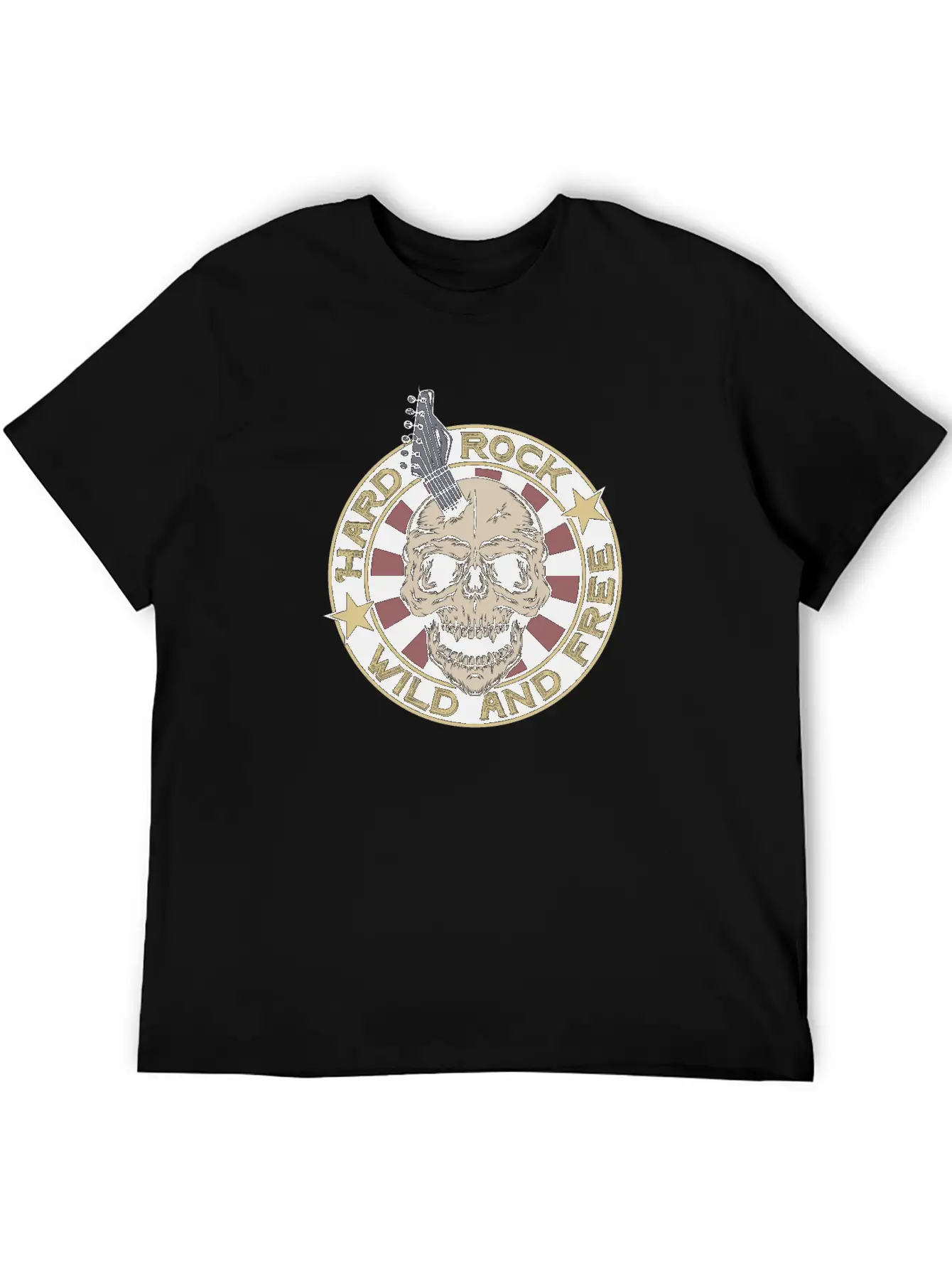 Hard Rock Music Festival Wild And Free Heavy Metal Unisex Short Sleeve Soft Cotton T-Shirt – Casual Everyday Wear