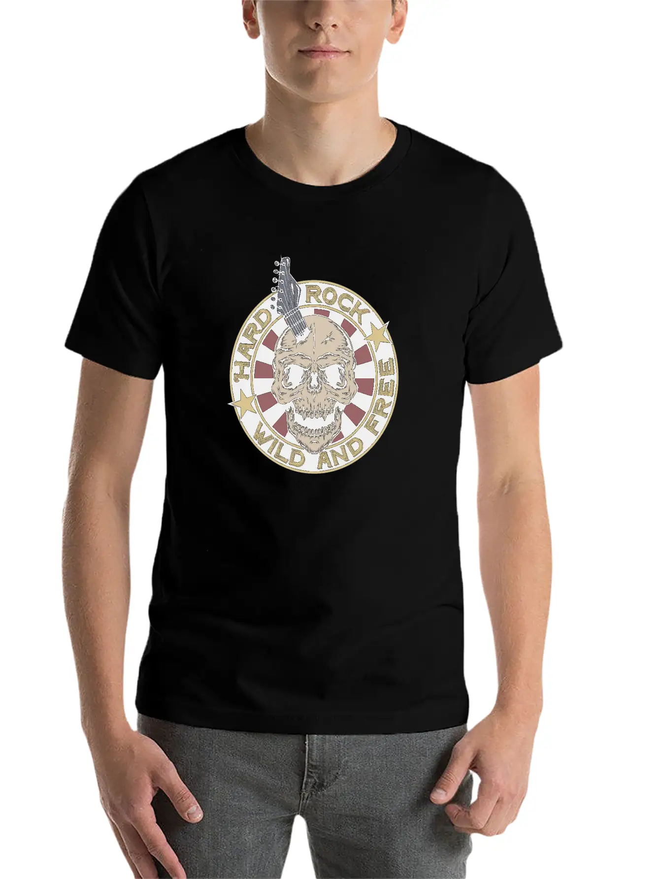Hard Rock Music Festival Wild And Free Heavy Metal Unisex Short Sleeve Soft Cotton T-Shirt – Casual Everyday Wear