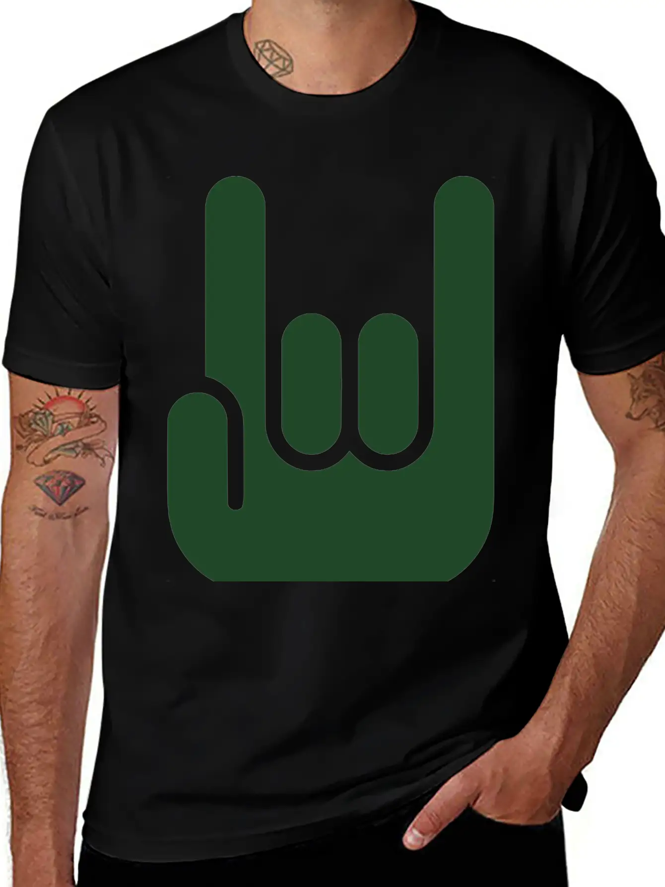 HARD ROCK - ROCK ON FINGERS Unisex Casual T-Shirt – Clean Design For Daily Comfort