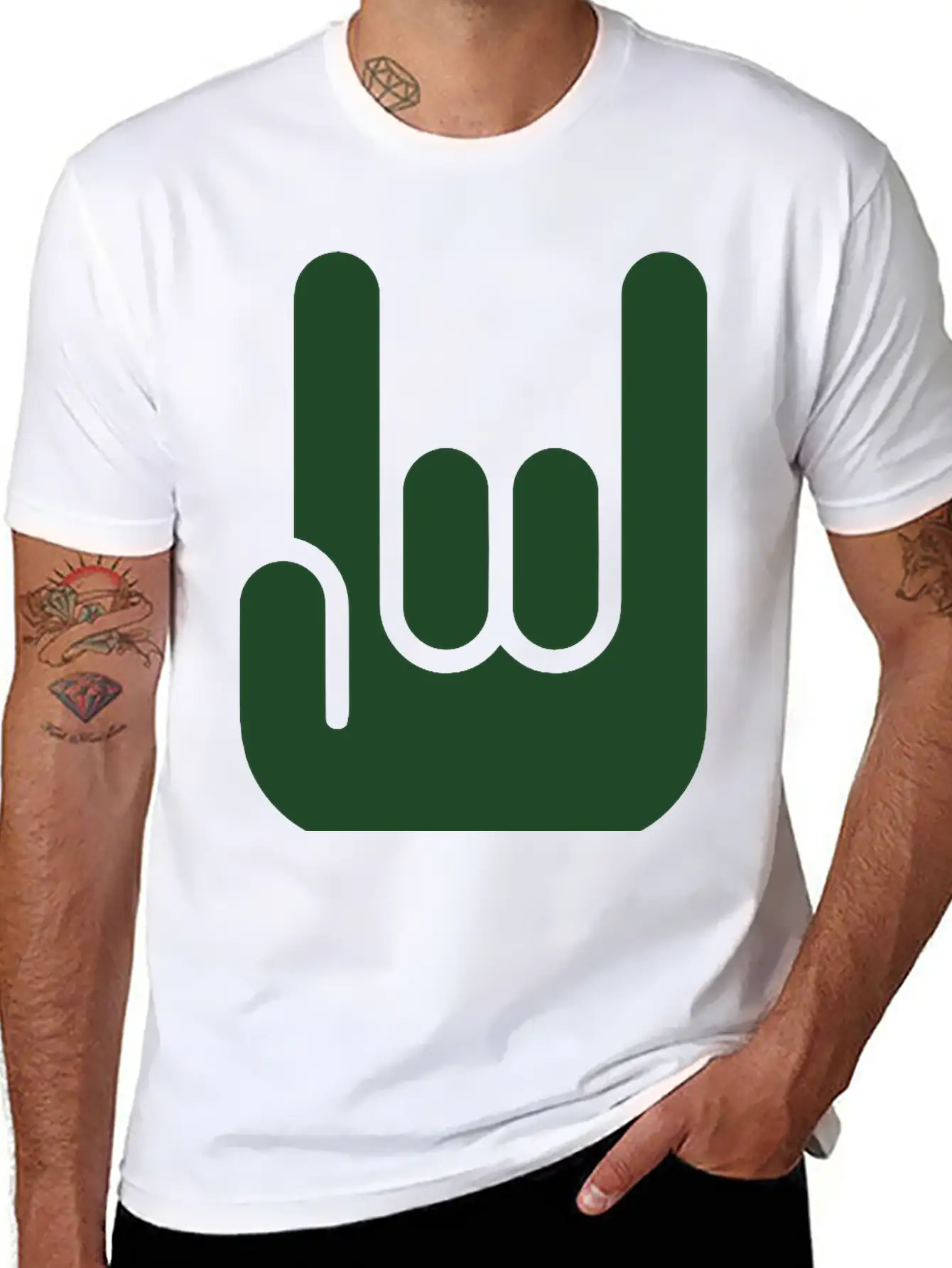HARD ROCK - ROCK ON FINGERS Unisex Casual T-Shirt – Clean Design For Daily Comfort