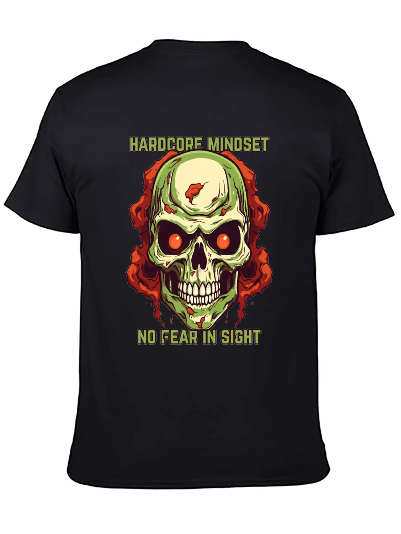 Hardcore Mindset: No Fear In Sight Basic Graphic T-Shirt – Daily Comfort In Soft Cotton