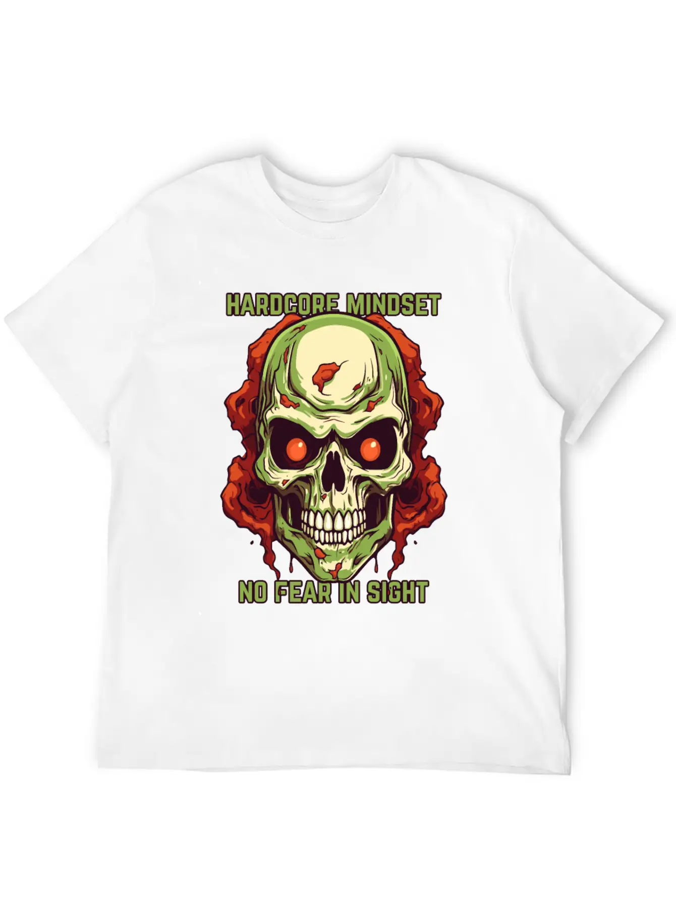 Hardcore Mindset: No Fear In Sight Basic Graphic T-Shirt – Daily Comfort In Soft Cotton