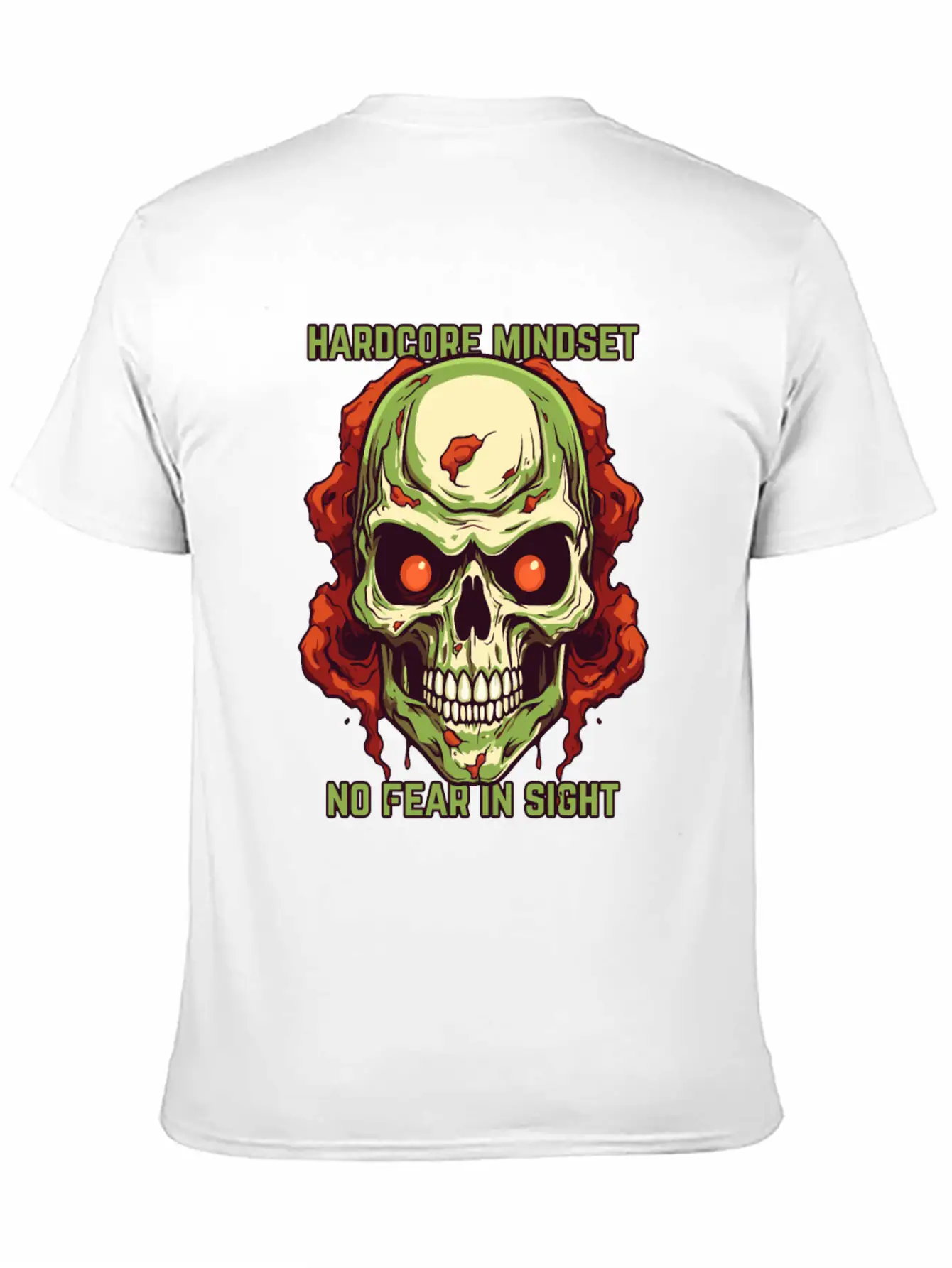 Hardcore Mindset: No Fear In Sight Basic Graphic T-Shirt – Daily Comfort In Soft Cotton