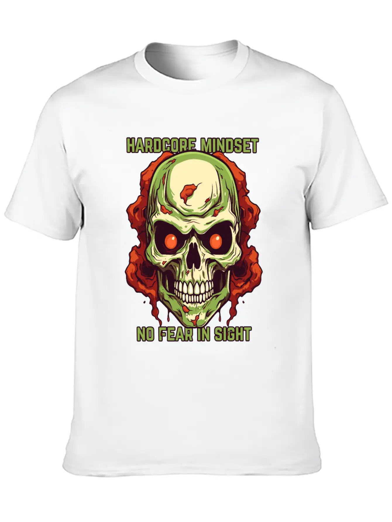 Hardcore Mindset: No Fear In Sight Basic Graphic T-Shirt – Daily Comfort In Soft Cotton
