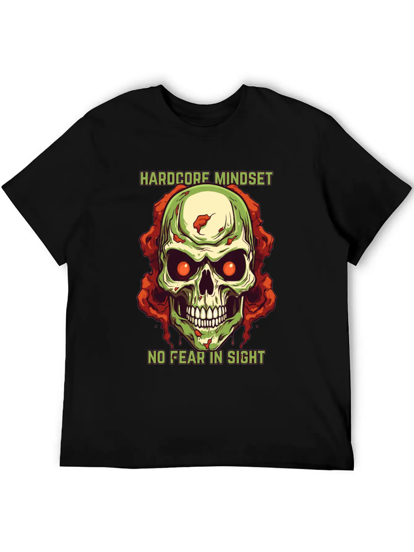 Hardcore Mindset: No Fear In Sight Basic Graphic T-Shirt – Daily Comfort In Soft Cotton