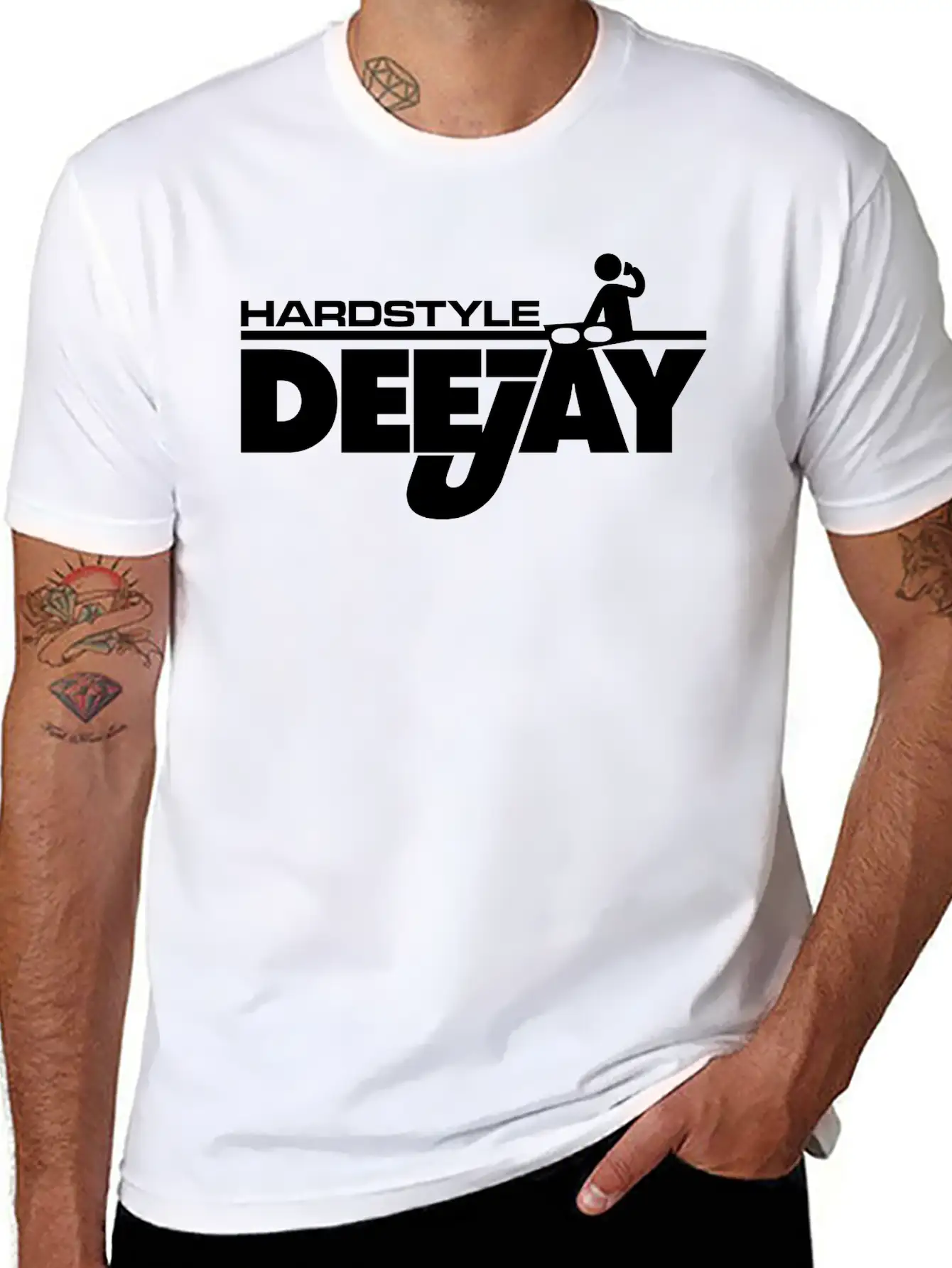 Hardstyle Deejay Comfortable Minimalist Graphic Tee – Summer Style Essential