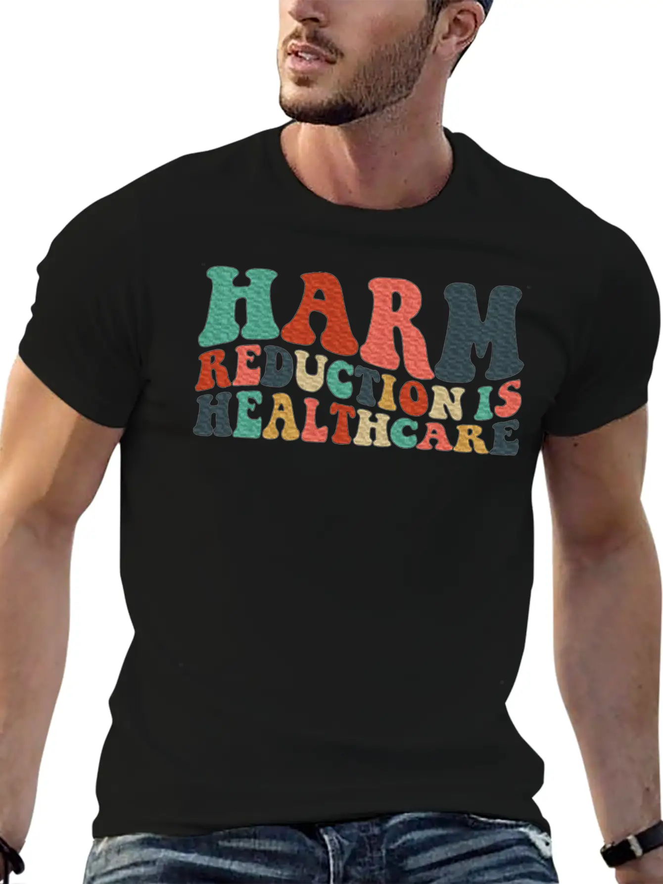 Harm Reduction Is Healthcare Art Teens Timeless Short Sleeve Tee – Comfy And Minimalist Design