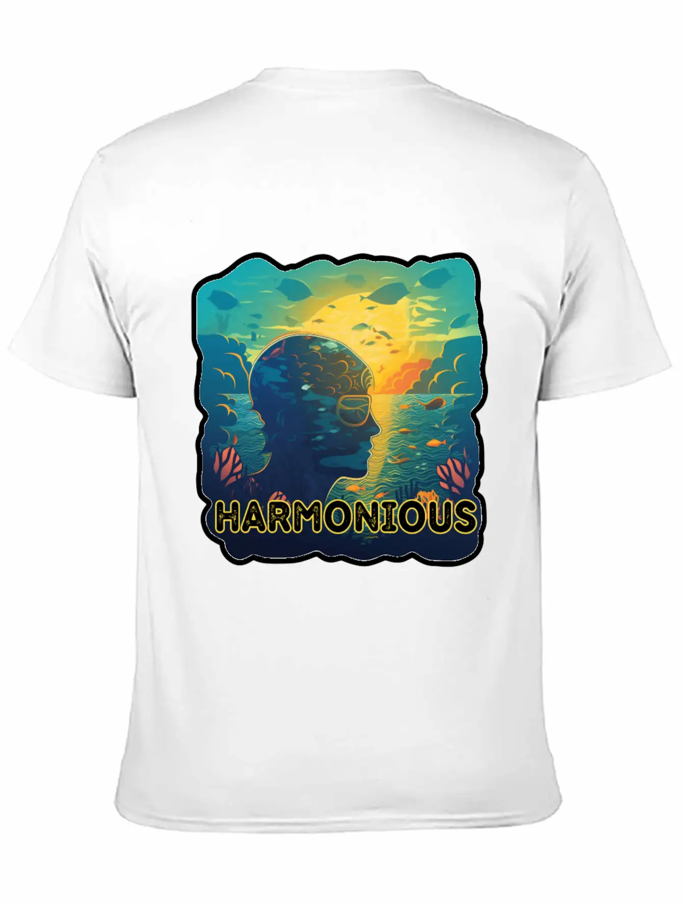 Harmonious Depths Journey Into Ocean Vibes Stylish Everyday T-Shirt – Unisex Basic Cotton Tee