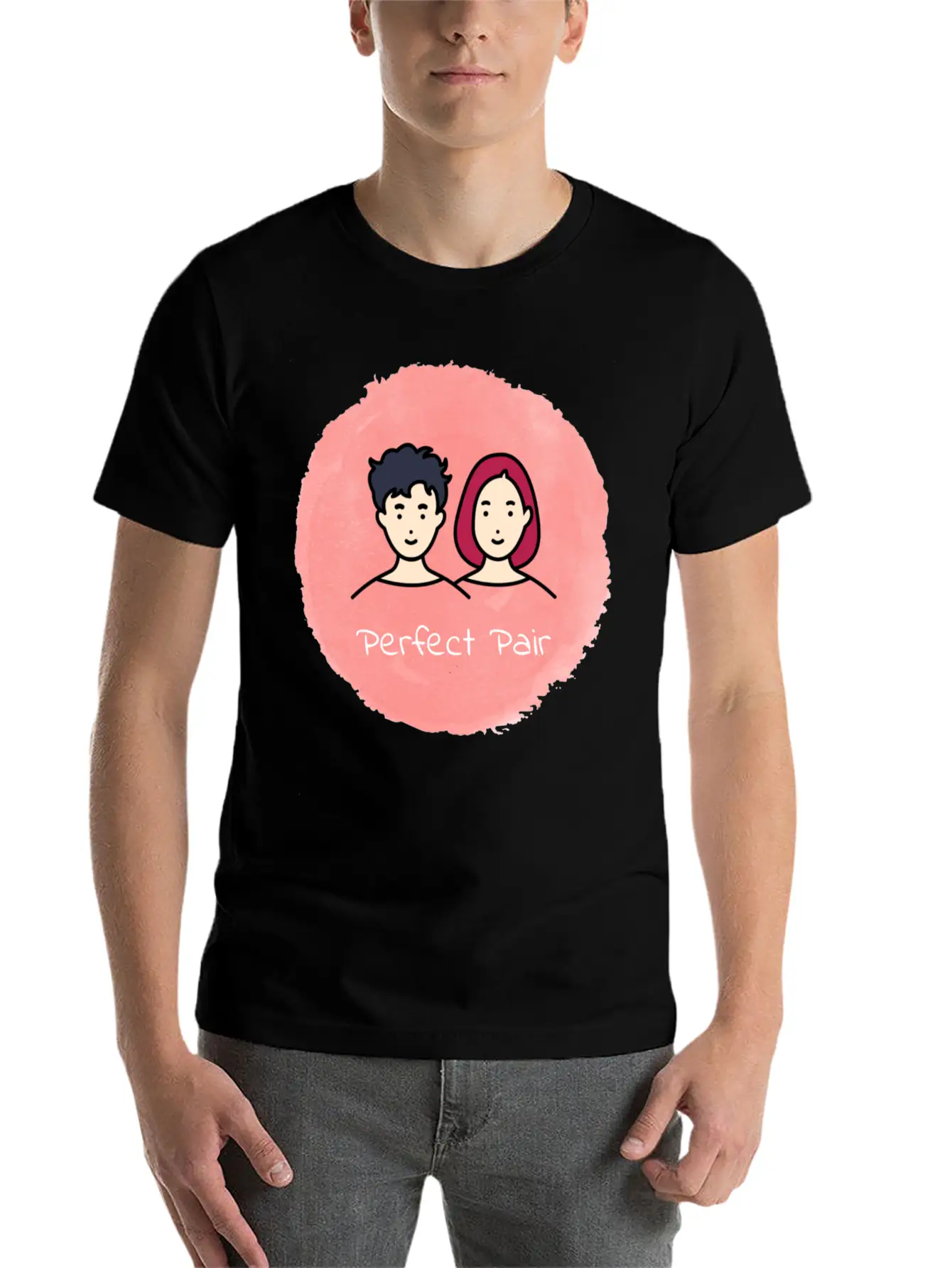 Harmony Duo 💑 Unisex Short Sleeve Soft Cotton T-Shirt – Casual Everyday Wear
