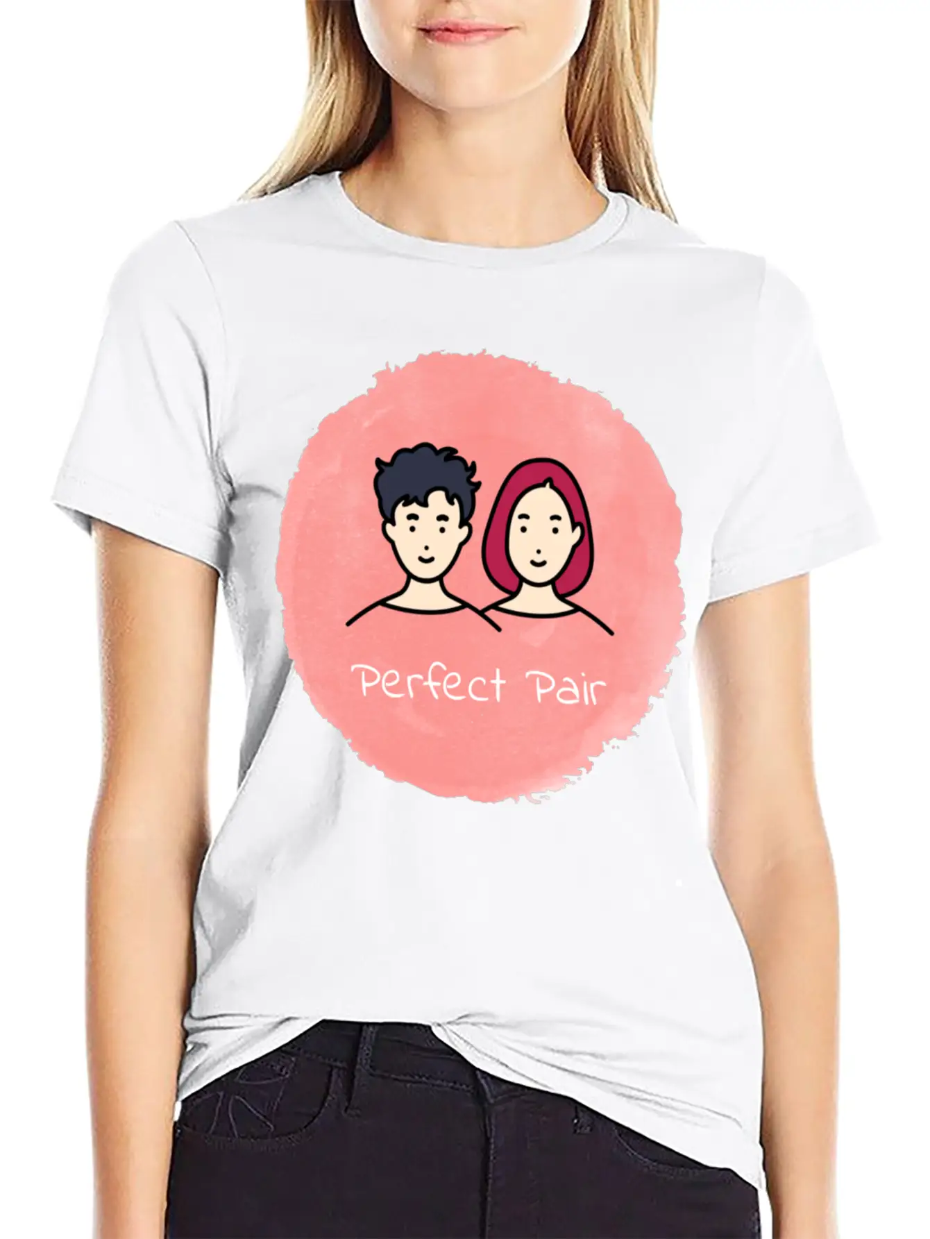 Harmony Duo 💑 Unisex Short Sleeve Soft Cotton T-Shirt – Casual Everyday Wear