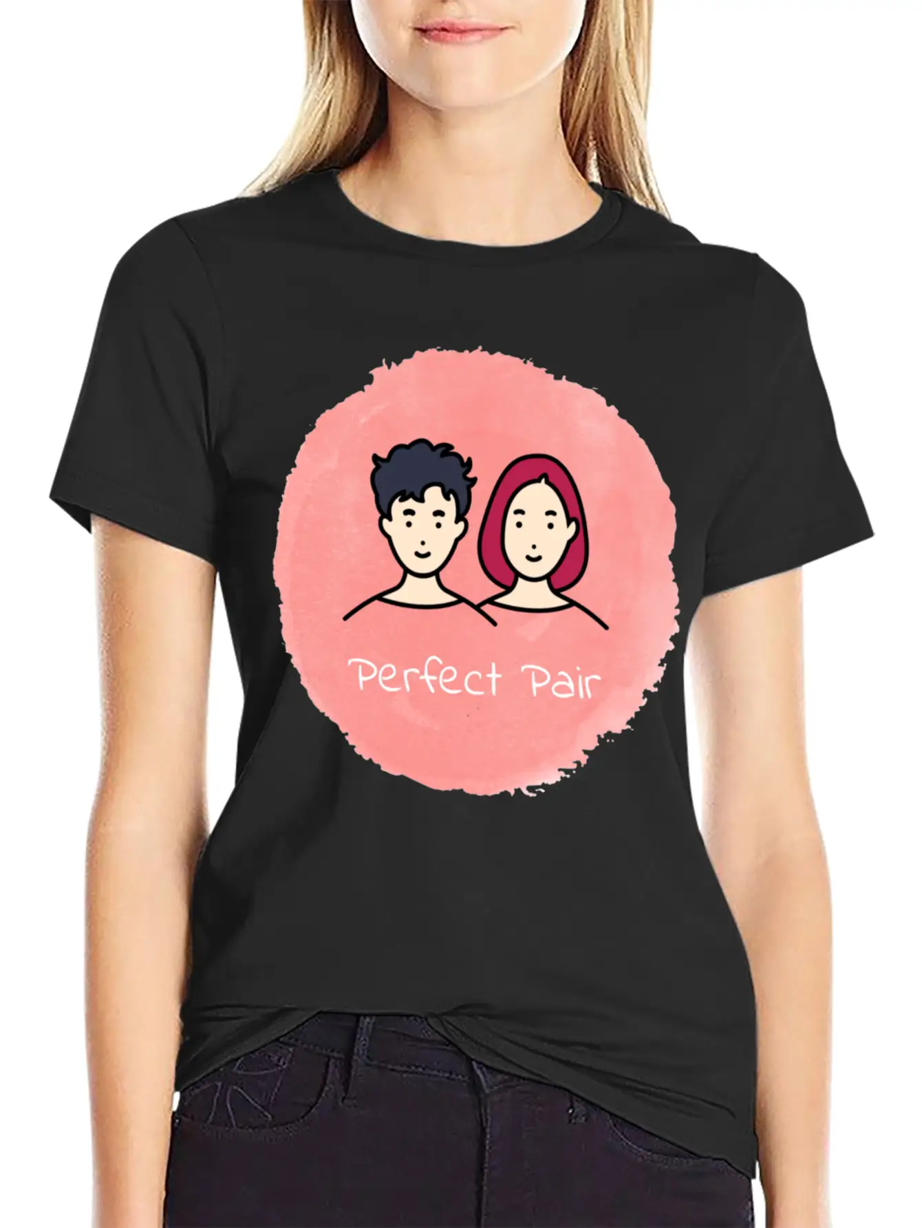 Harmony Duo 💑 Unisex Short Sleeve Soft Cotton T-Shirt – Casual Everyday Wear