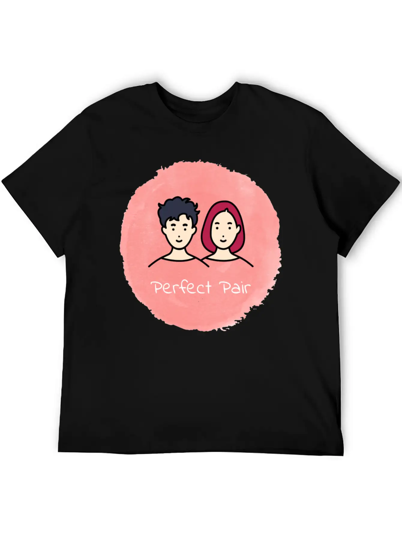 Harmony Duo 💑 Unisex Short Sleeve Soft Cotton T-Shirt – Casual Everyday Wear