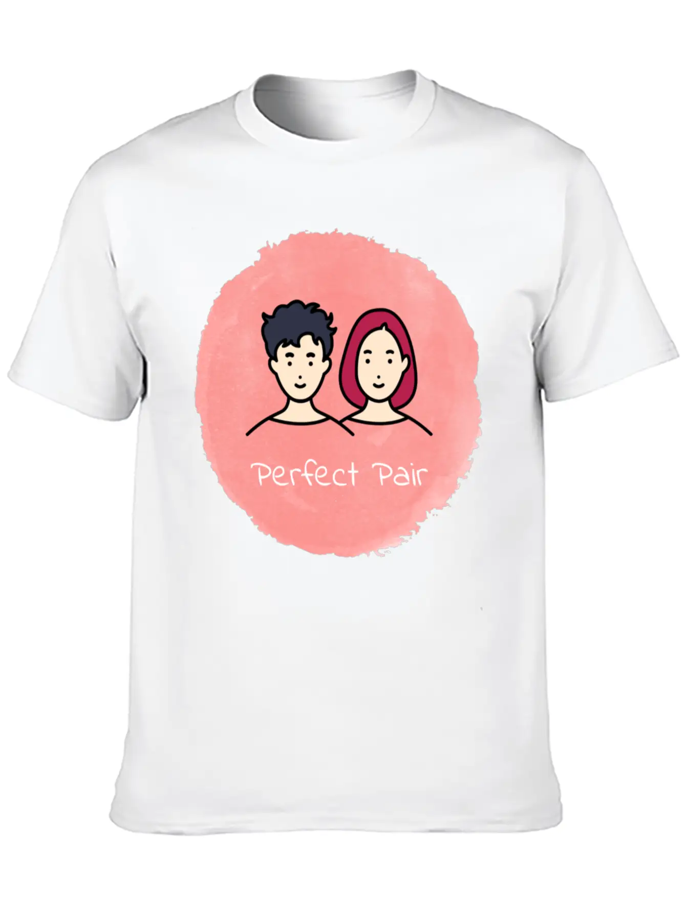 Harmony Duo 💑 Unisex Short Sleeve Soft Cotton T-Shirt – Casual Everyday Wear