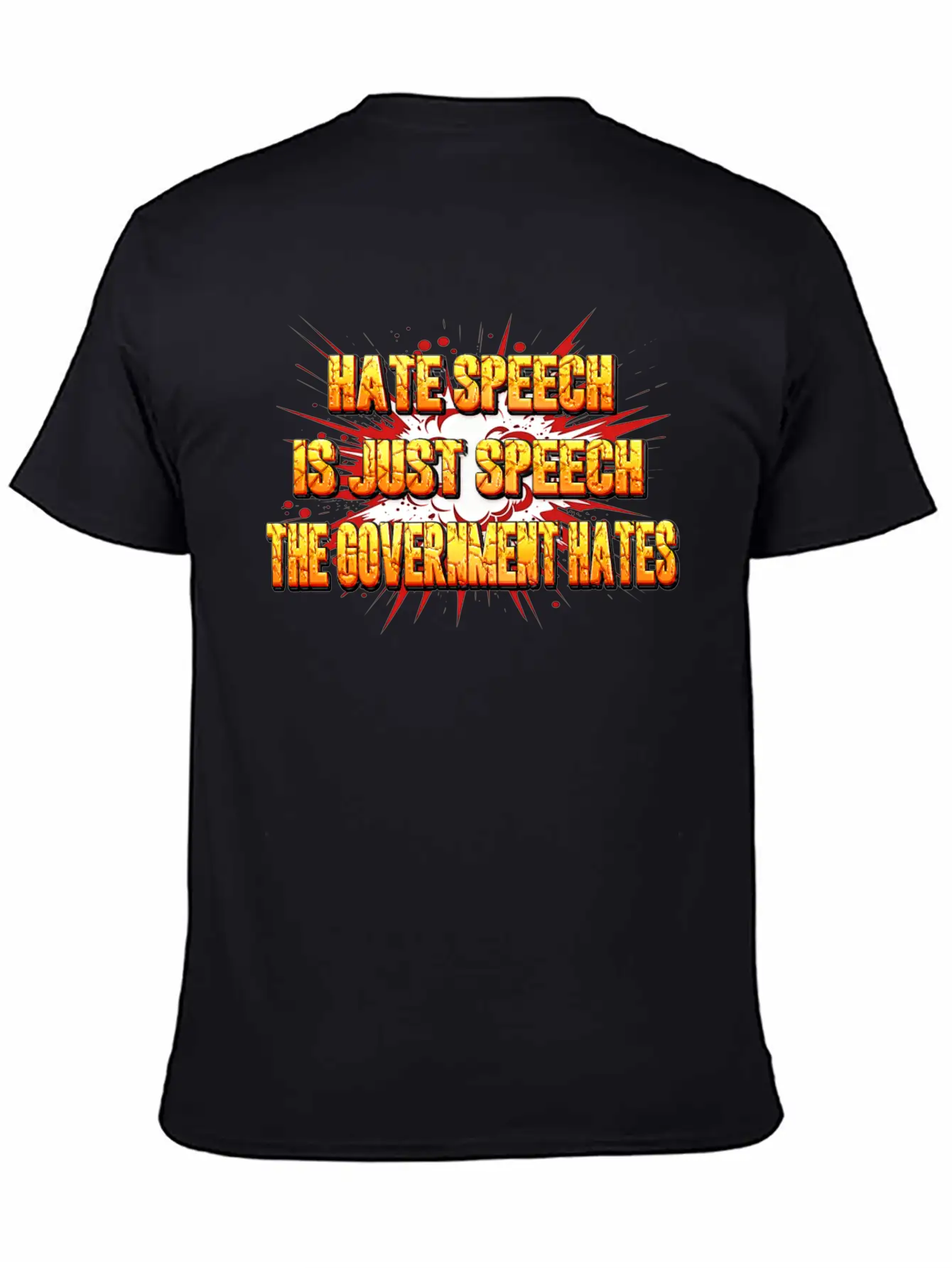 HATE SPEECH Unisex Short Sleeve Soft Cotton T-Shirt – Casual Everyday Wear