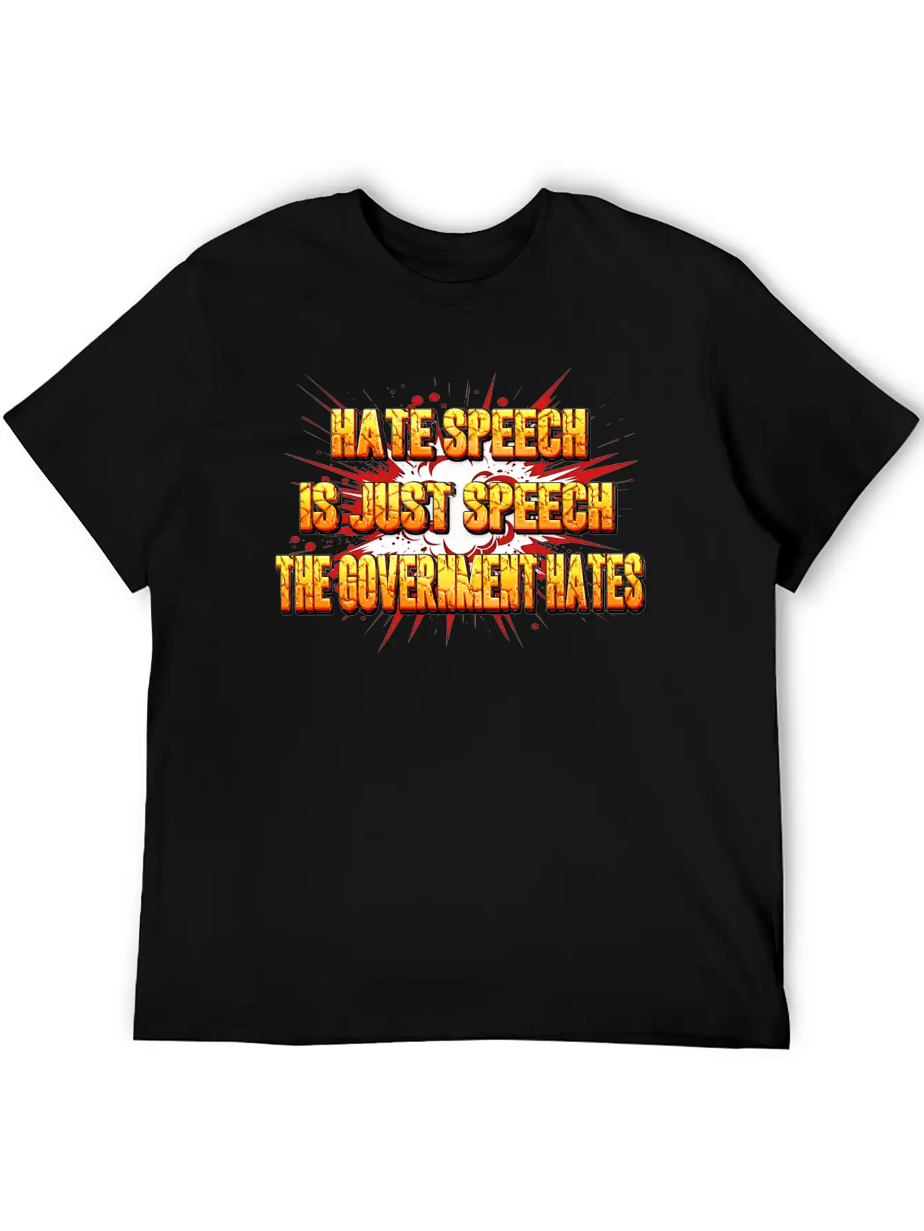 HATE SPEECH Unisex Short Sleeve Soft Cotton T-Shirt – Casual Everyday Wear