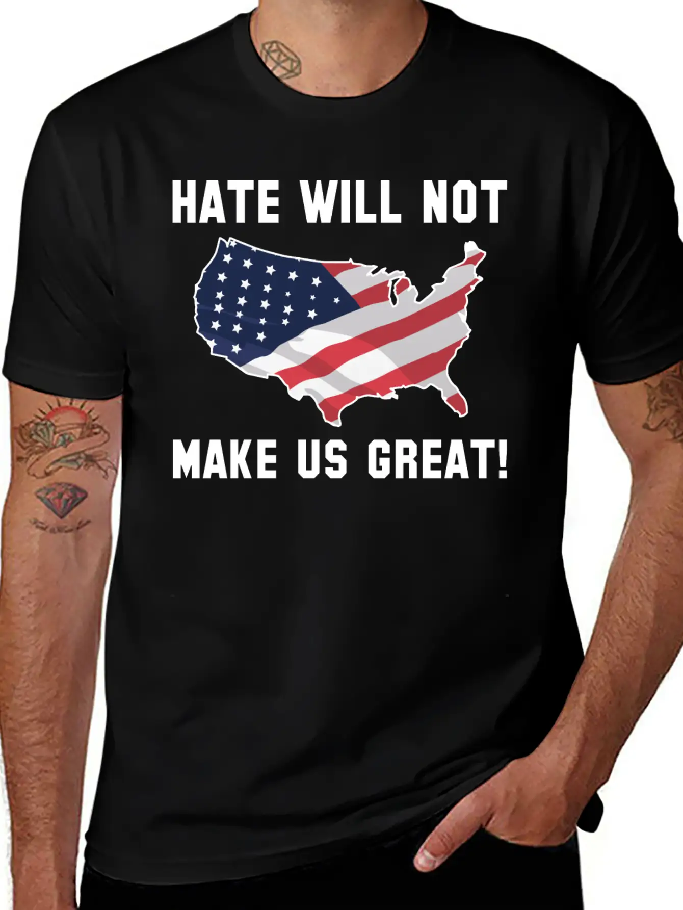 Hate Will Not Make US Great Essential Unisex Summer Tee – Soft Cotton Casual Fit