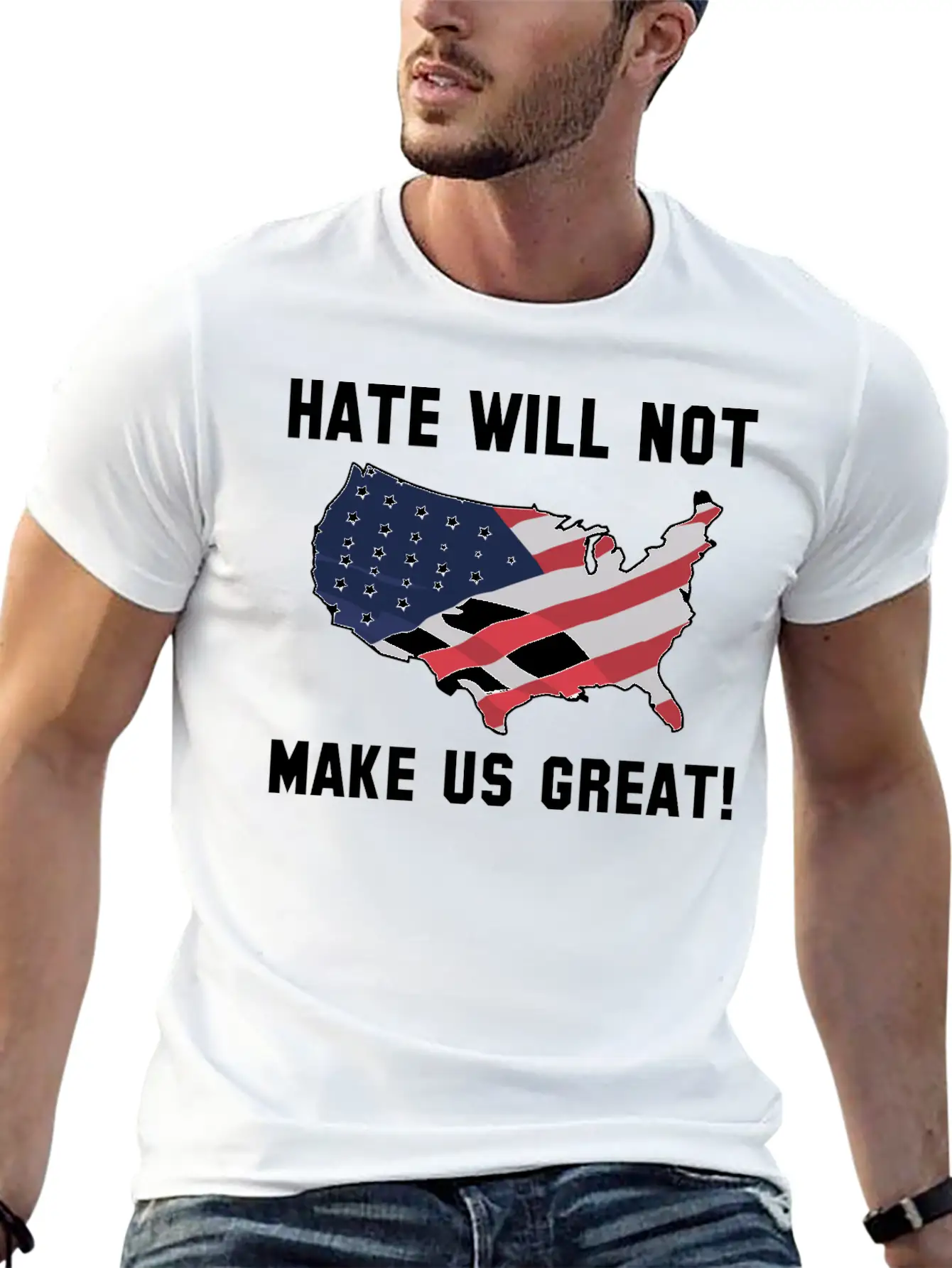 Hate Will Not Make US Great Essential Unisex Summer Tee – Soft Cotton Casual Fit