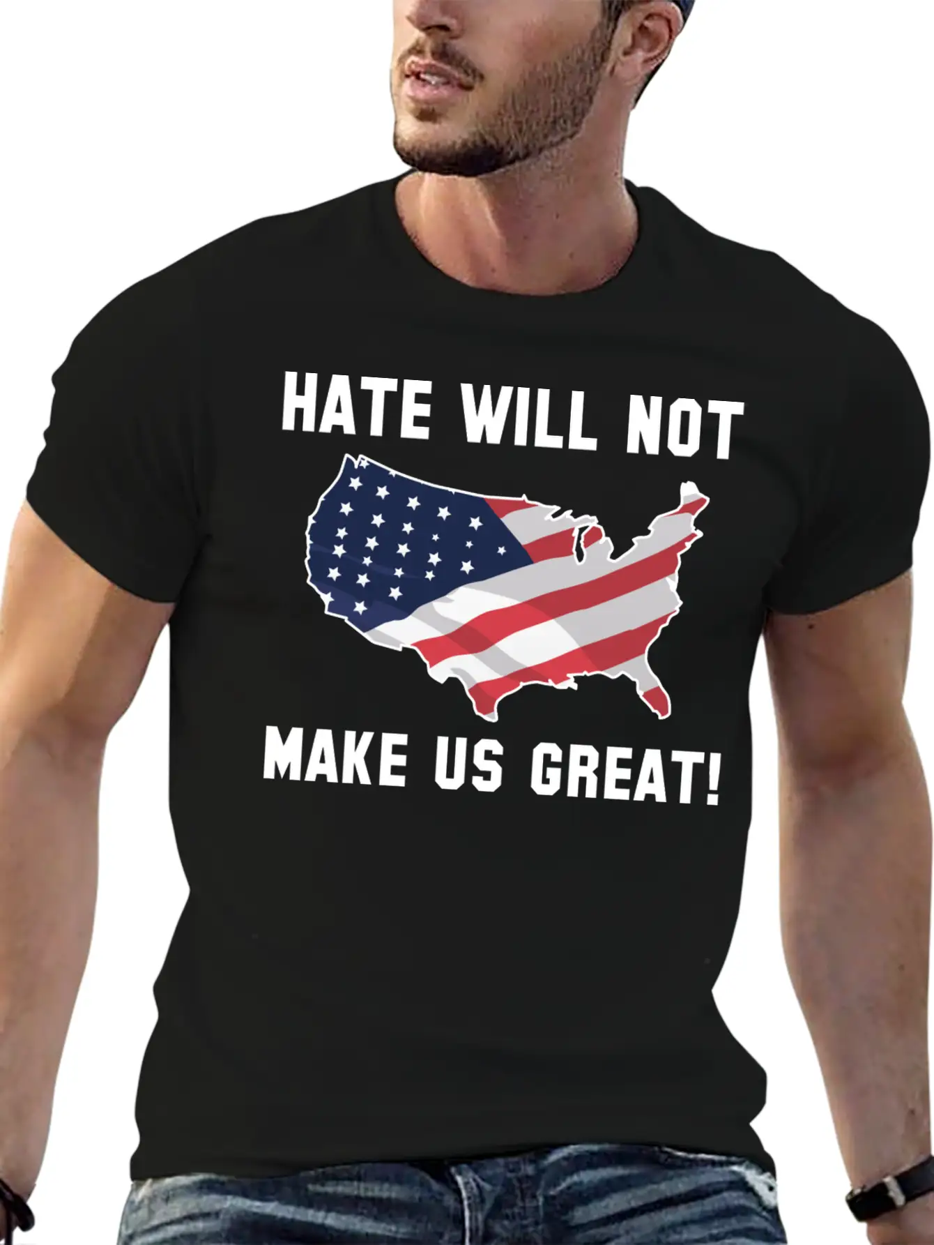 Hate Will Not Make US Great Essential Unisex Summer Tee – Soft Cotton Casual Fit
