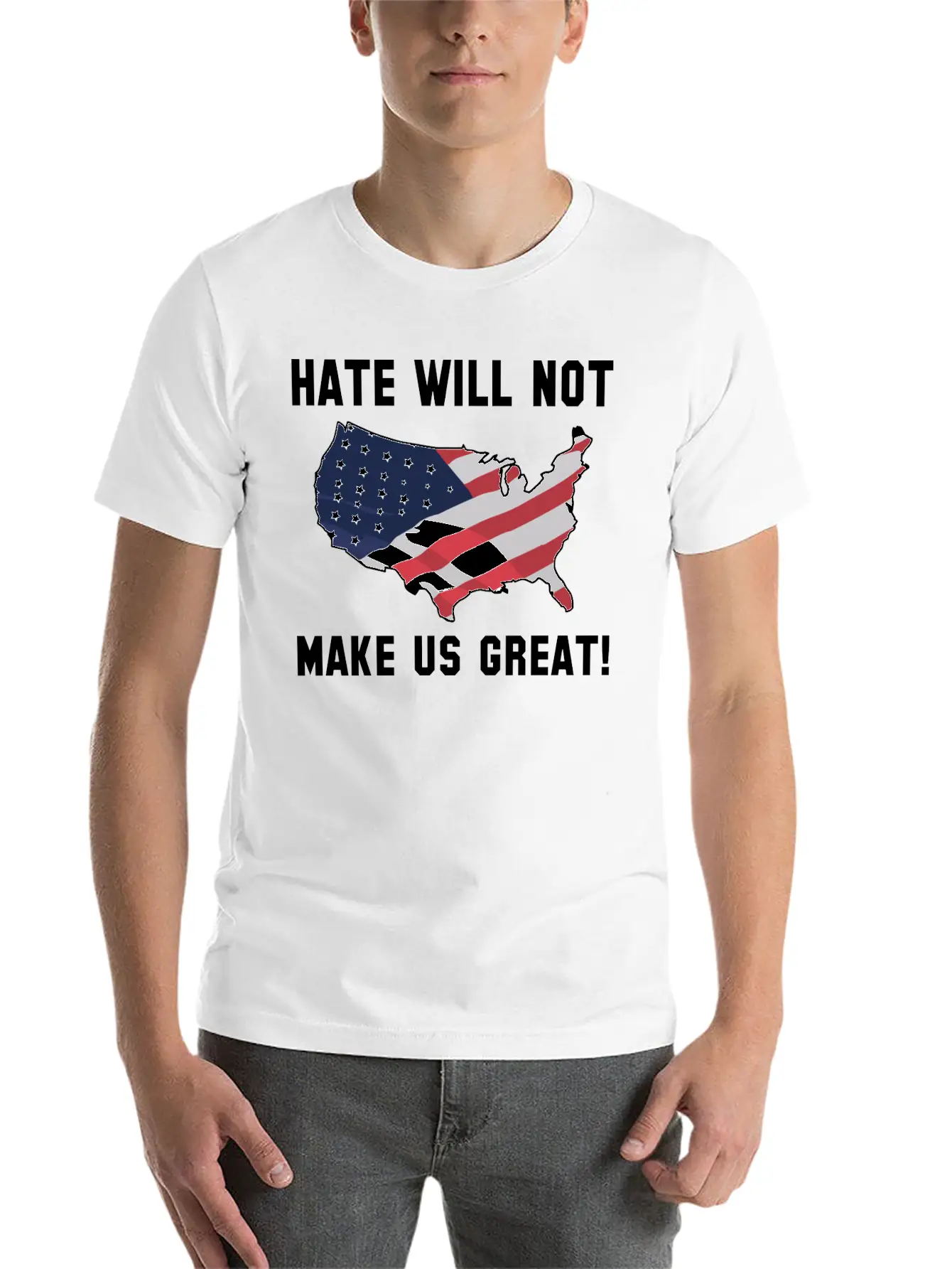 Hate Will Not Make US Great Essential Unisex Summer Tee – Soft Cotton Casual Fit