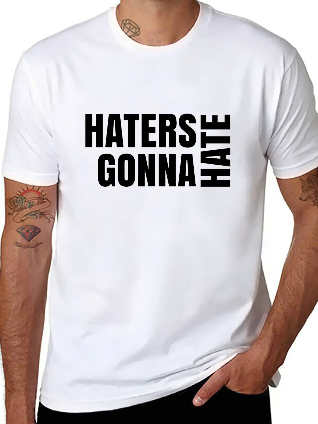 Haters Gonna Hate Unisex Short Sleeve Soft Cotton T-Shirt – Casual Everyday Wear