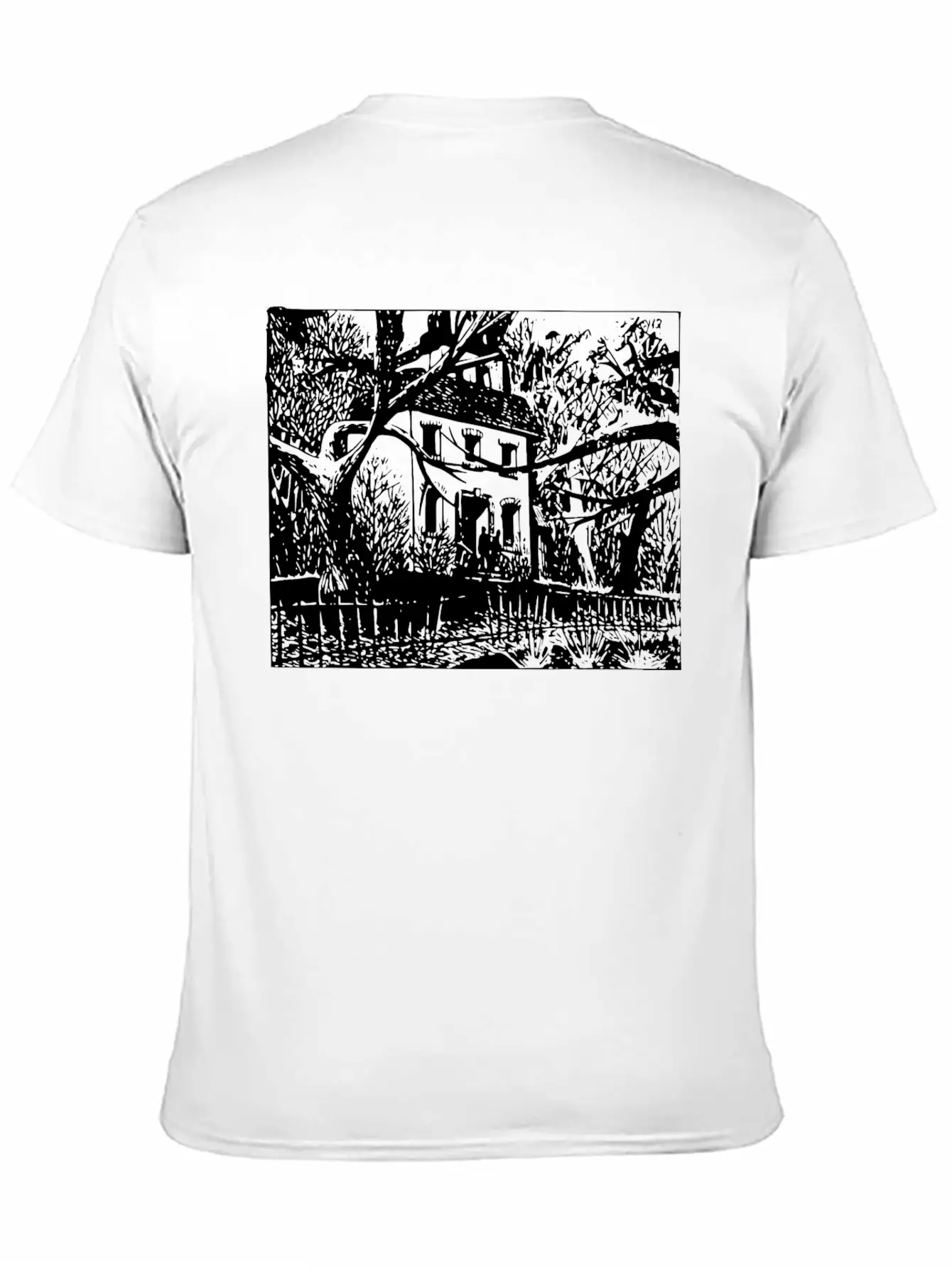 Haunted House Timeless Short Sleeve Tee – Comfy And Minimalist Design