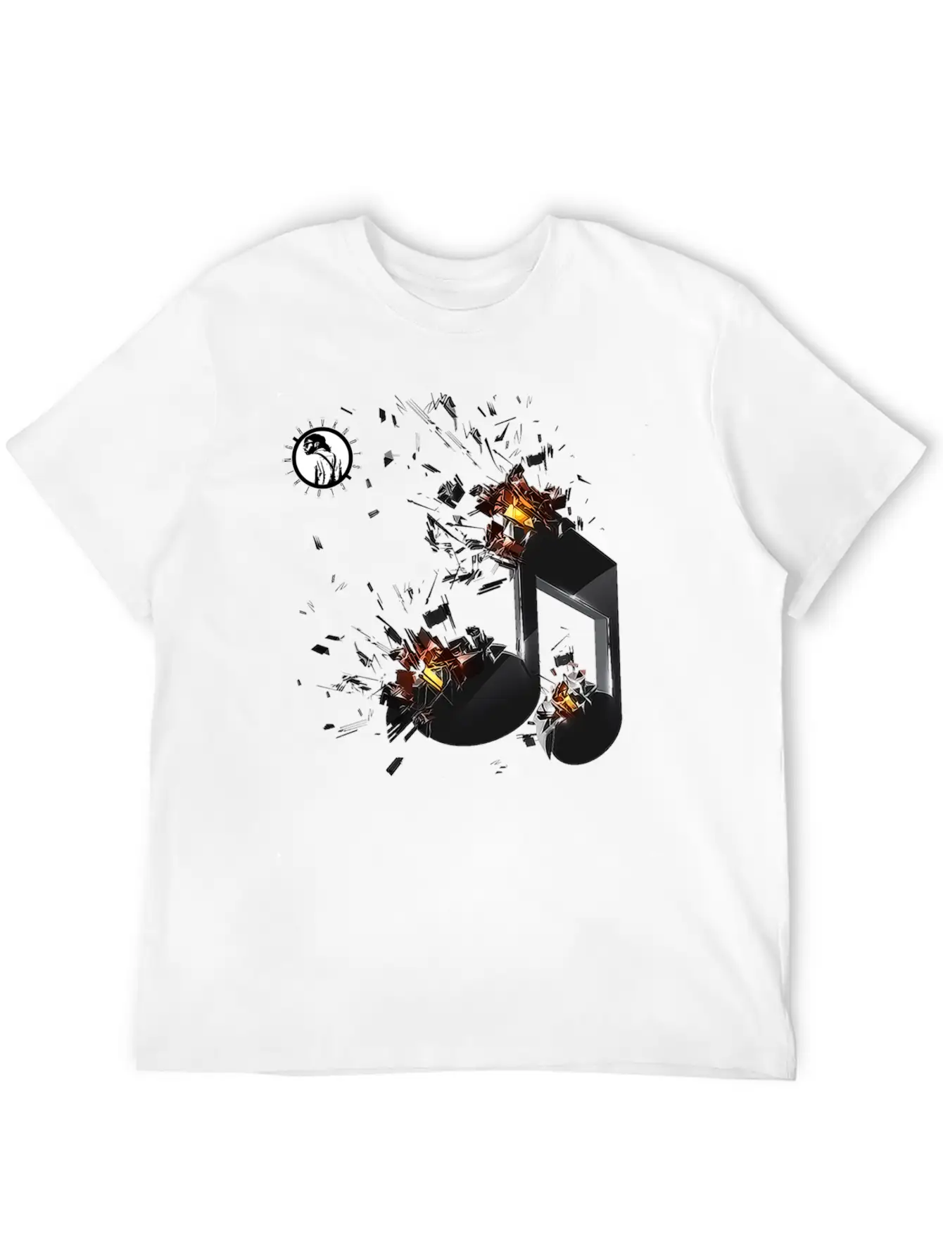 Havknot Studios Music Logo Unisex Short Sleeve Soft Cotton T-Shirt – Casual Everyday Wear